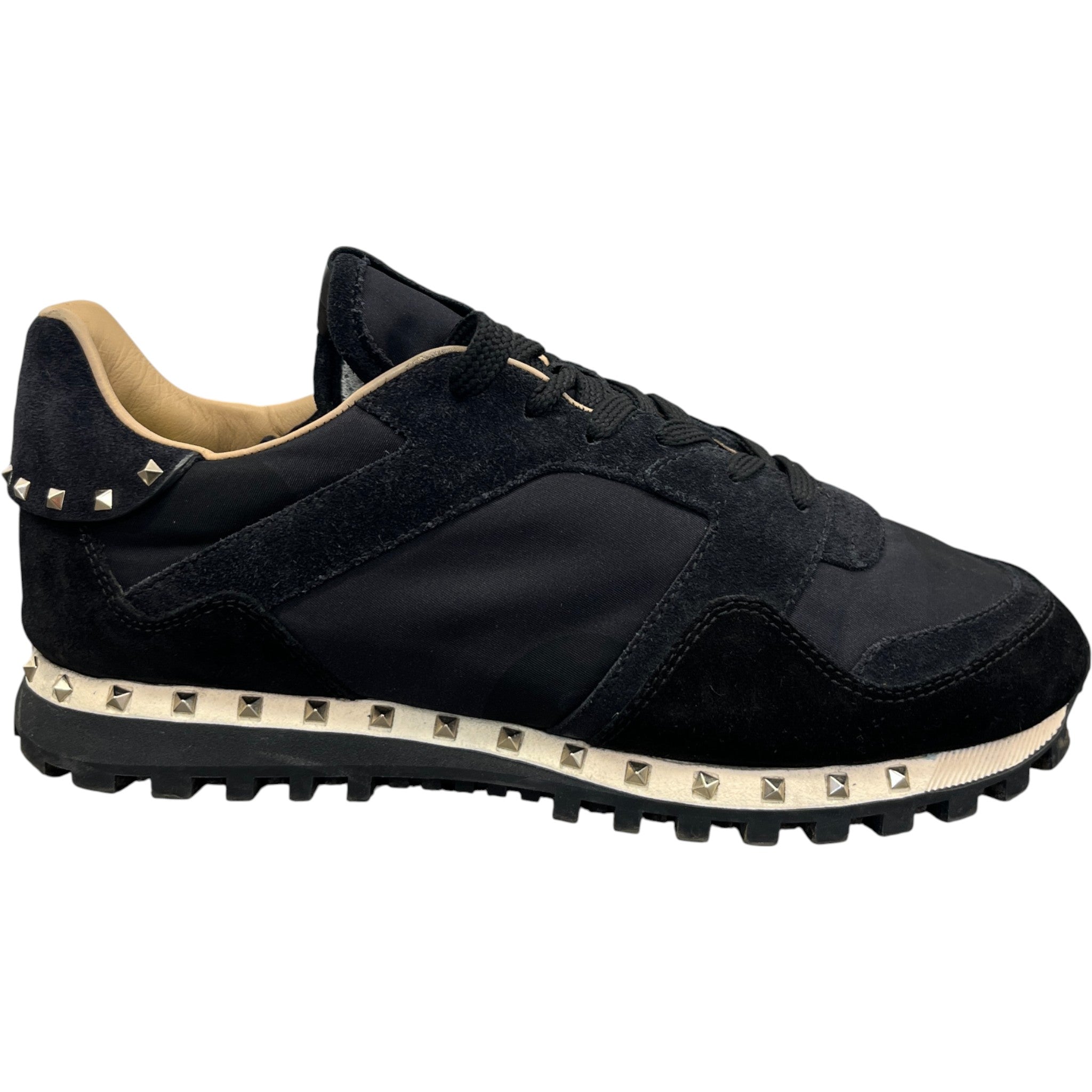 Men's Rockstud Camouflage Low Trainers Black Size EU 41 / UK 7