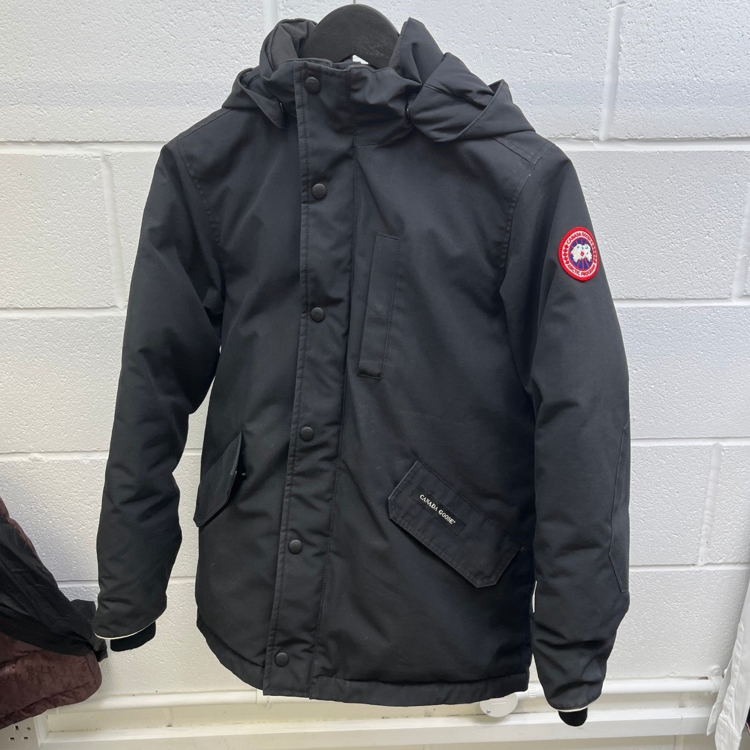 Men's Youth Logan Parka Down Jacket Black Size L