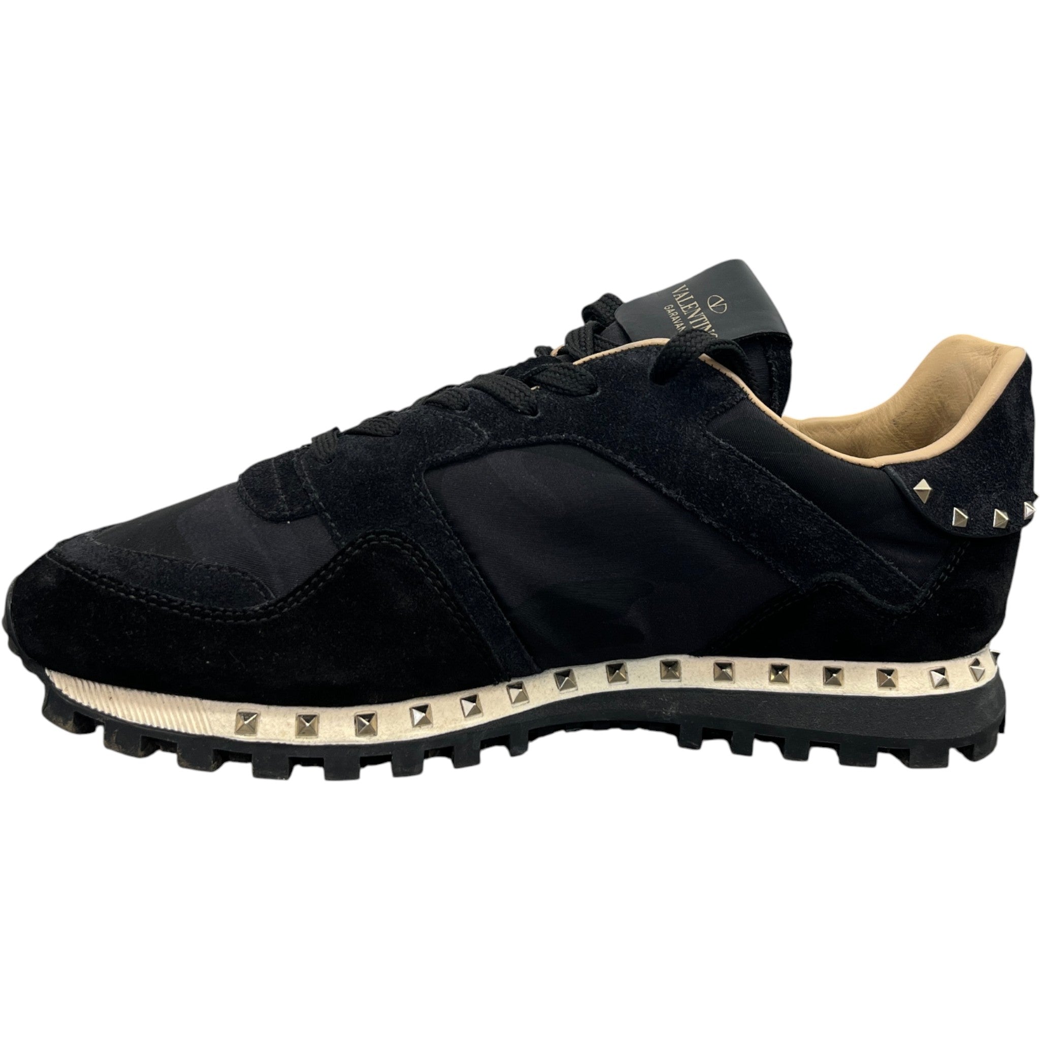 Men's Rockstud Camouflage Low Trainers Black Size EU 41 / UK 7