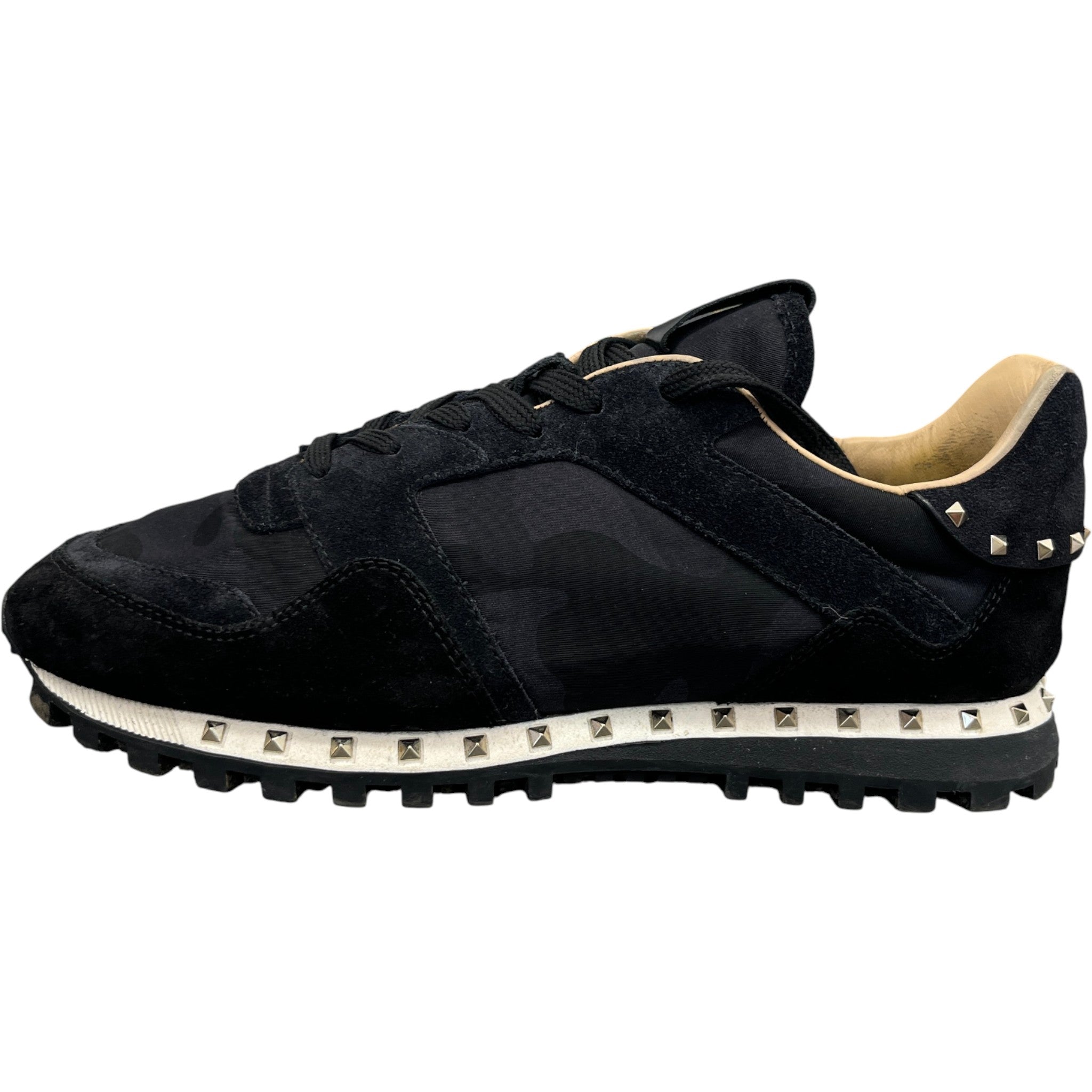 Men's Rockstud Camouflage Low Trainers Black Size EU 41 / UK 7