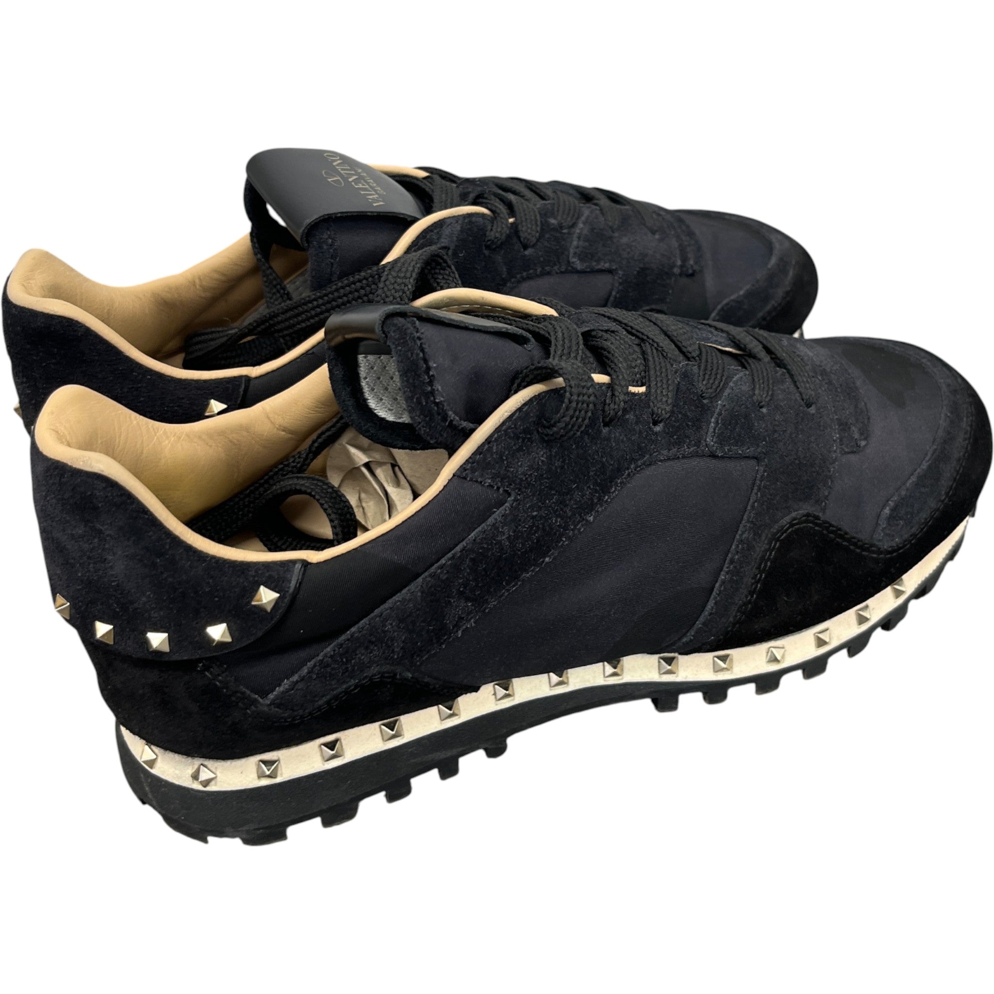 Men's Rockstud Camouflage Low Trainers Black Size EU 41 / UK 7