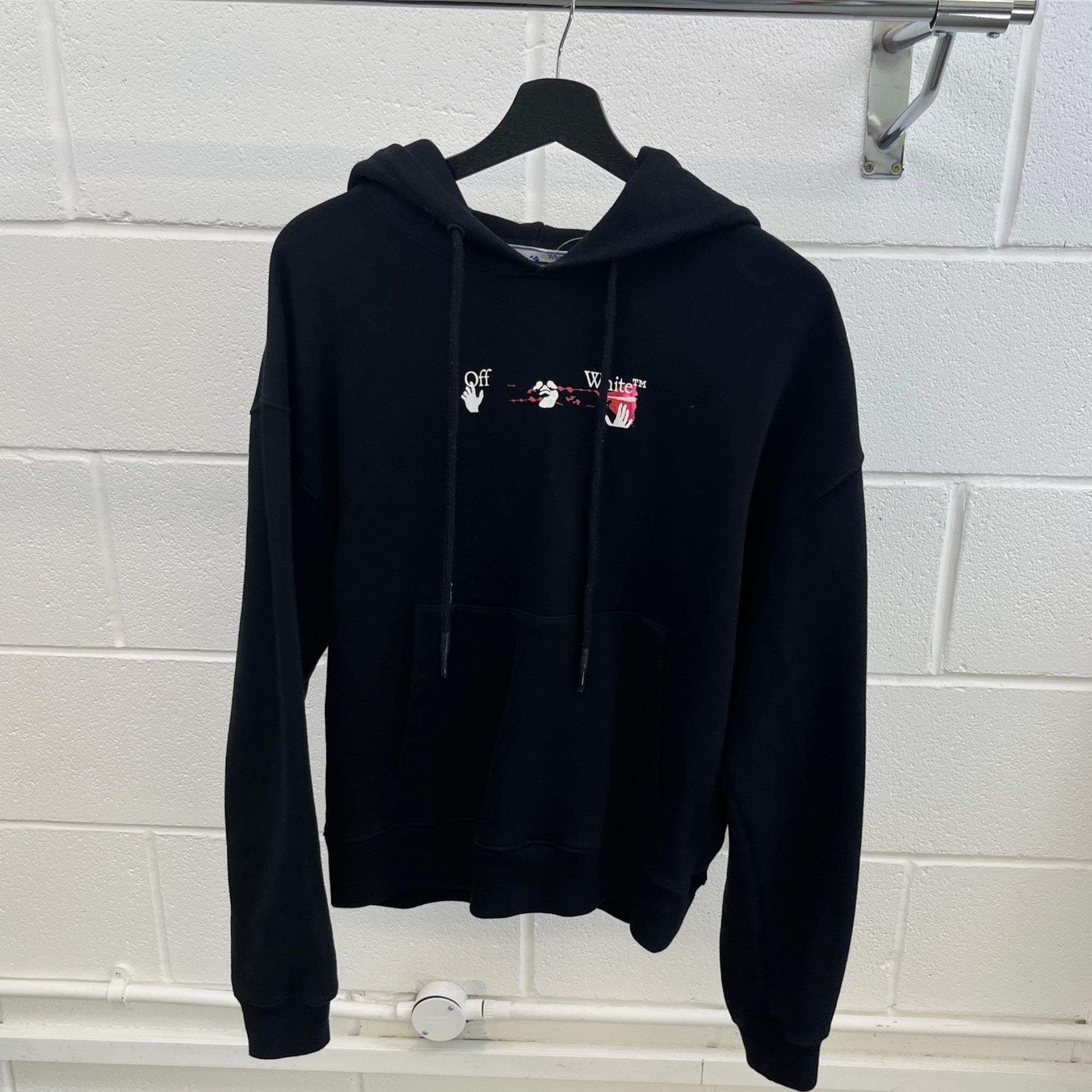 Men's Arrow Logo Hoodie Black Size S