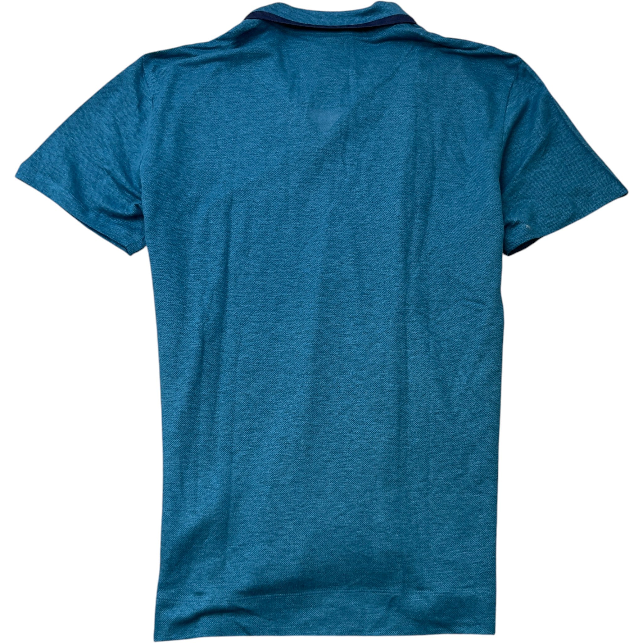 Men's Tag Logo Polo Shirt Blue Size XXL