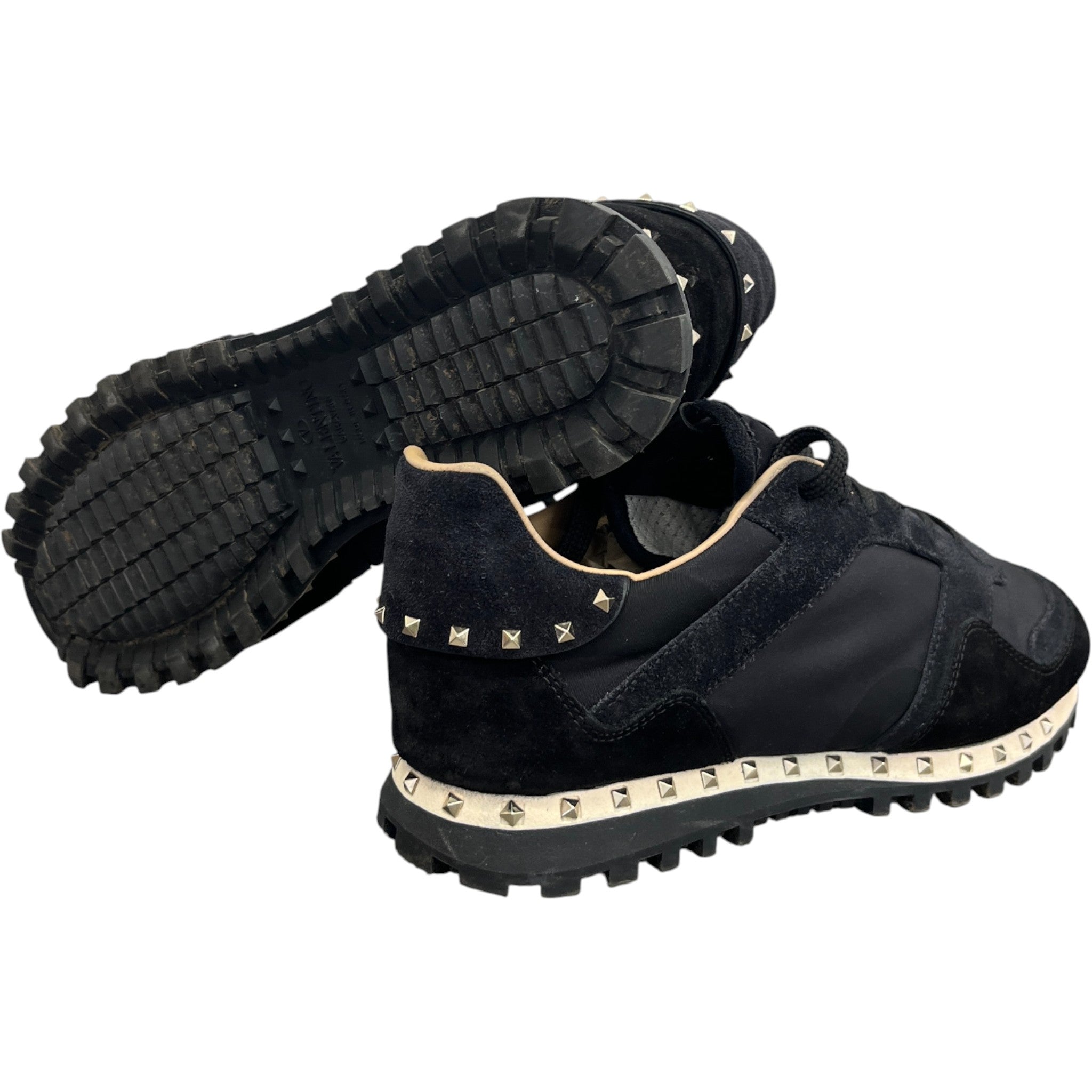 Men's Rockstud Camouflage Low Trainers Black Size EU 41 / UK 7