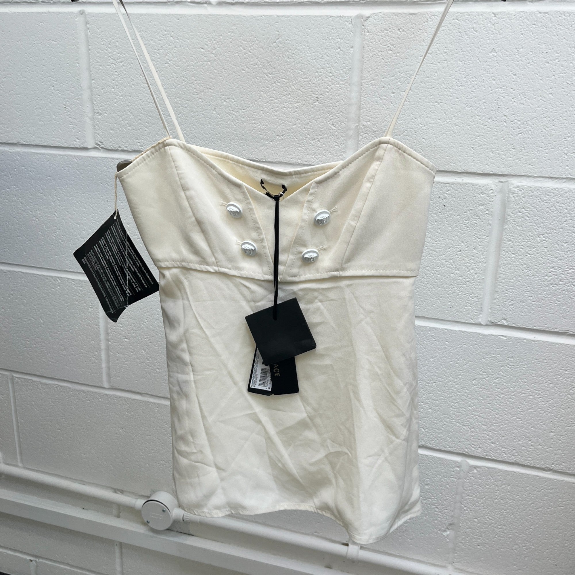 Women's Silk Slip Top White Size S