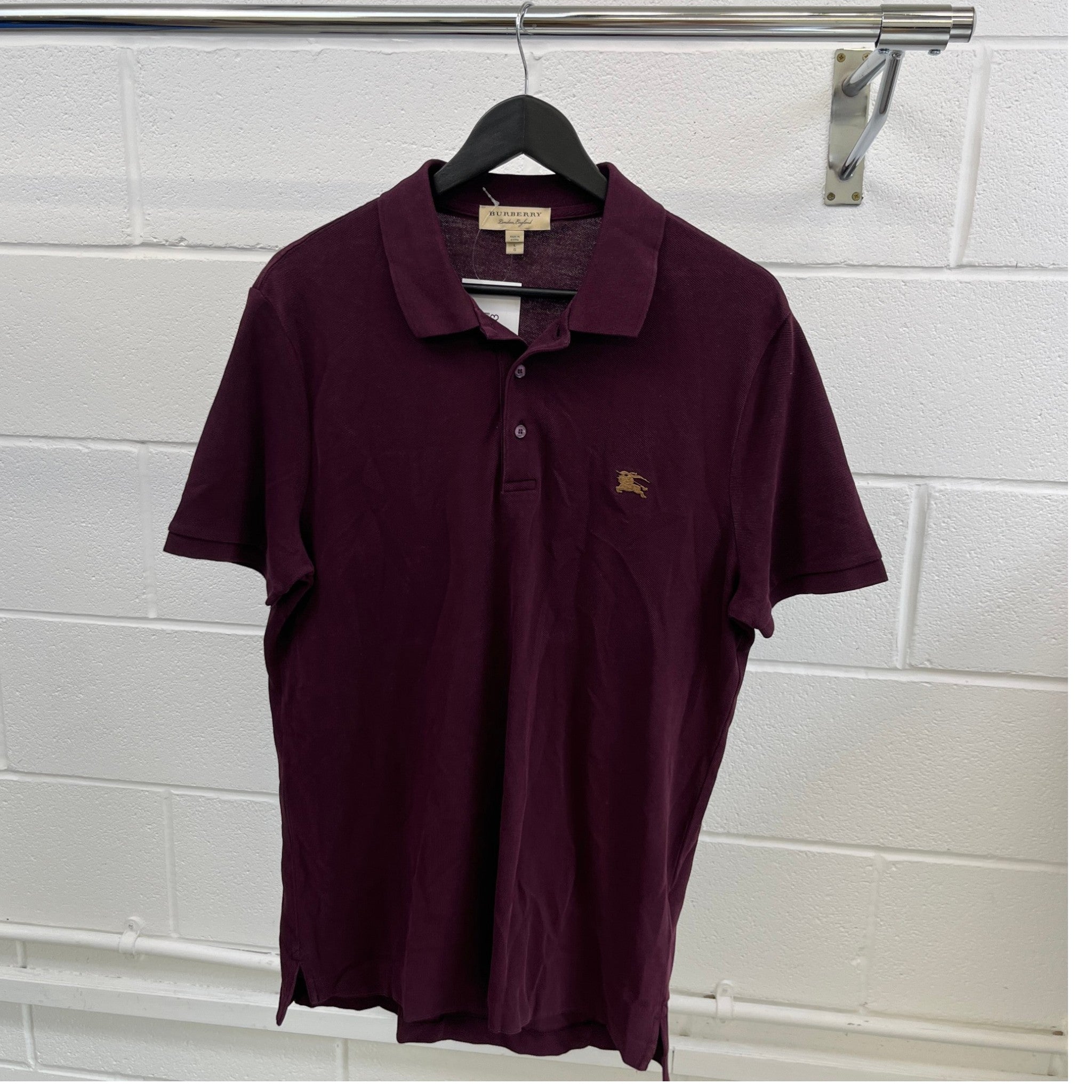 Men's Collar Logo Polo Shirt White Size L