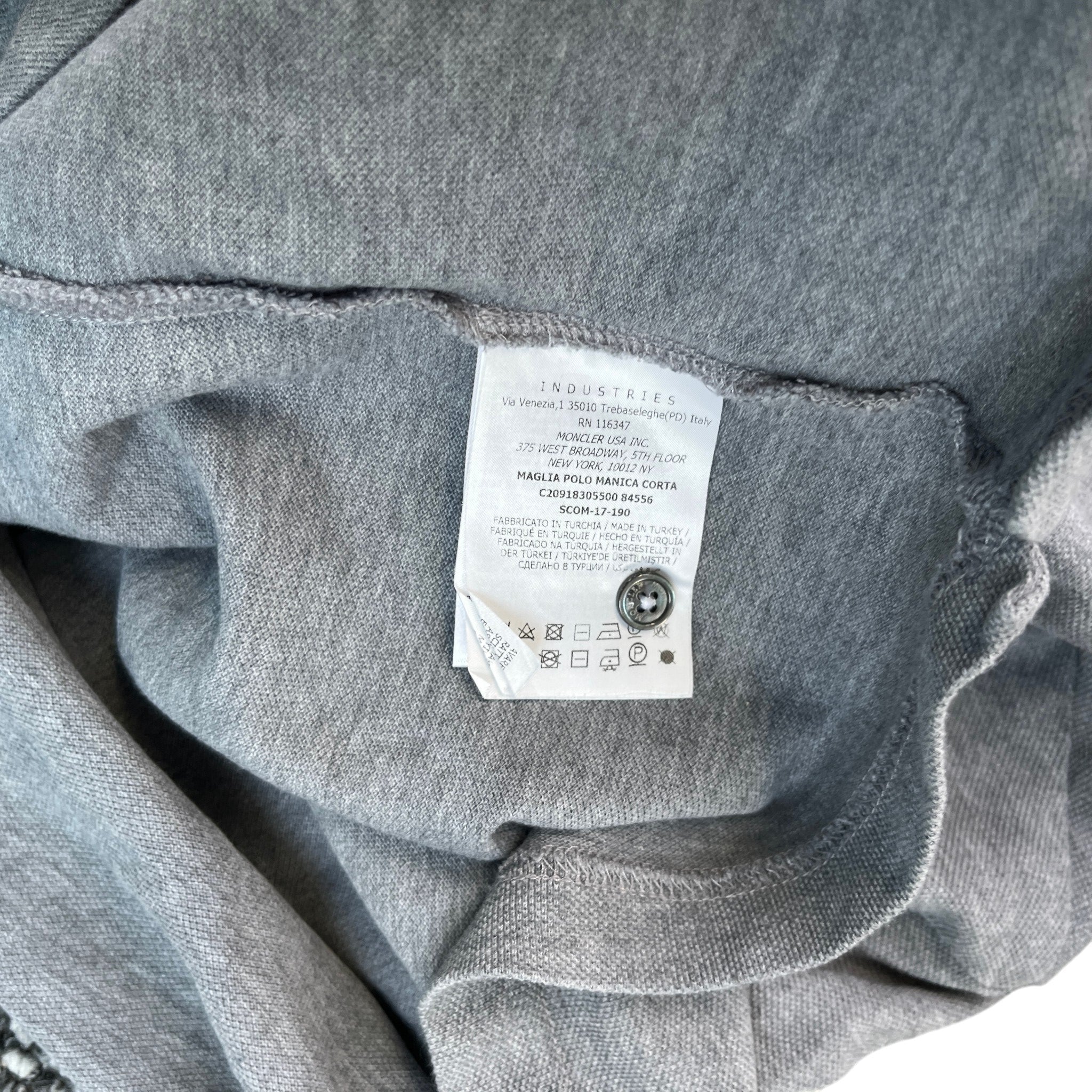Men's Maglia Polo Shirt Grey Size M