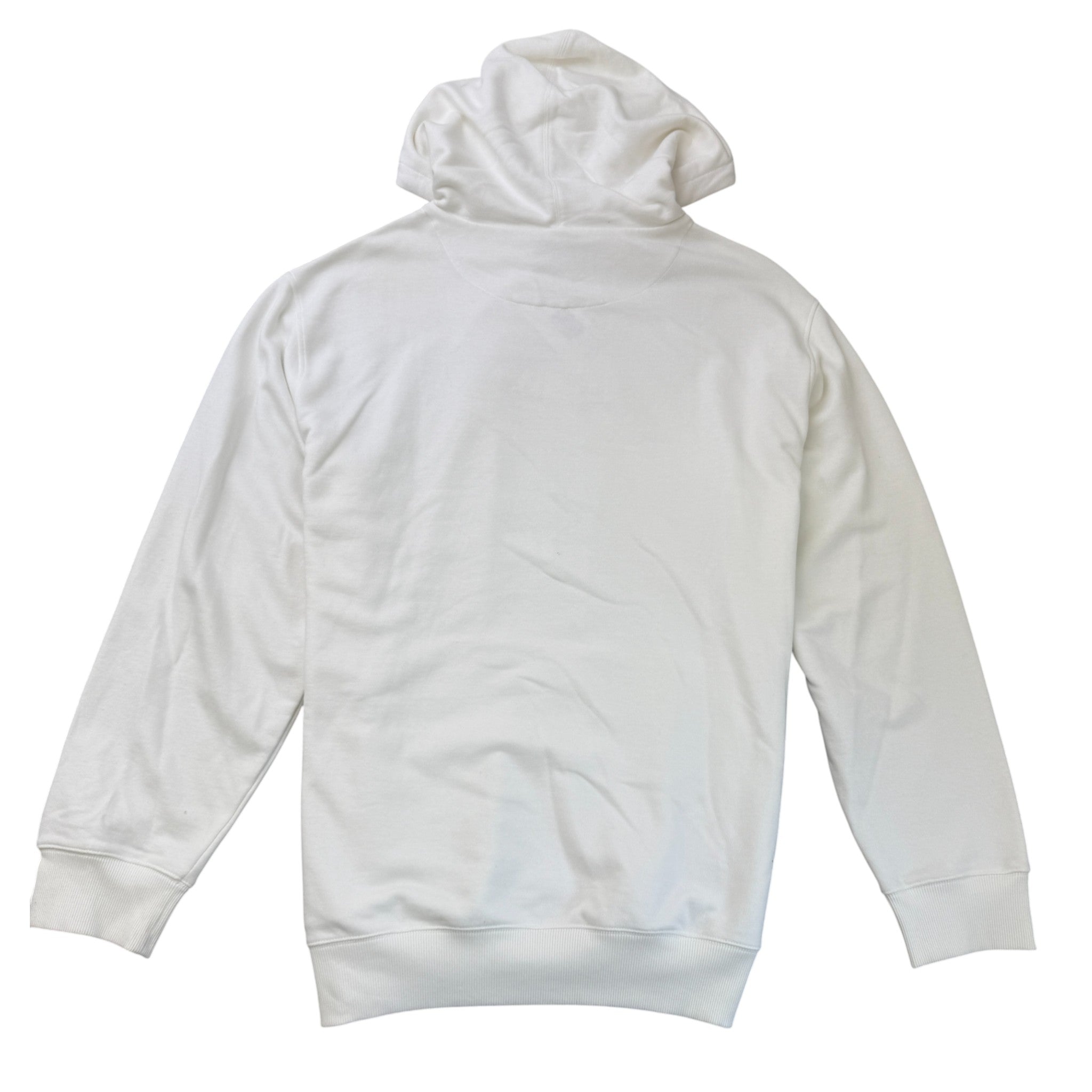 Men's Embossed Logo Hoodie White Size M