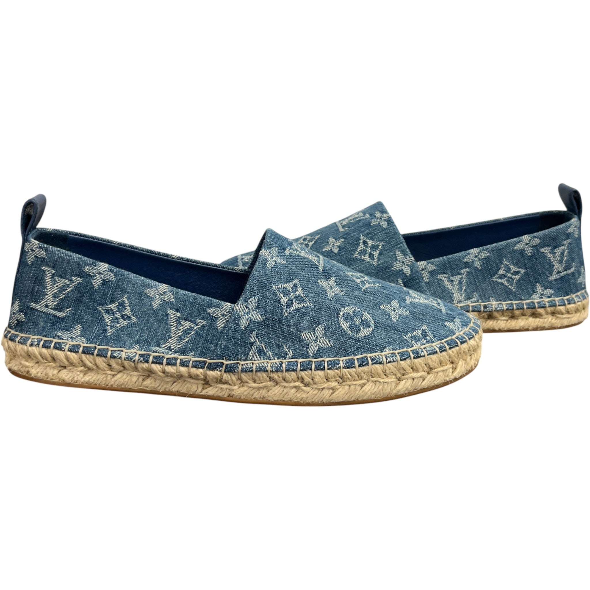Women's Monogram Denim Espadrilles Blue Size EU 37.5 / UK 4.5