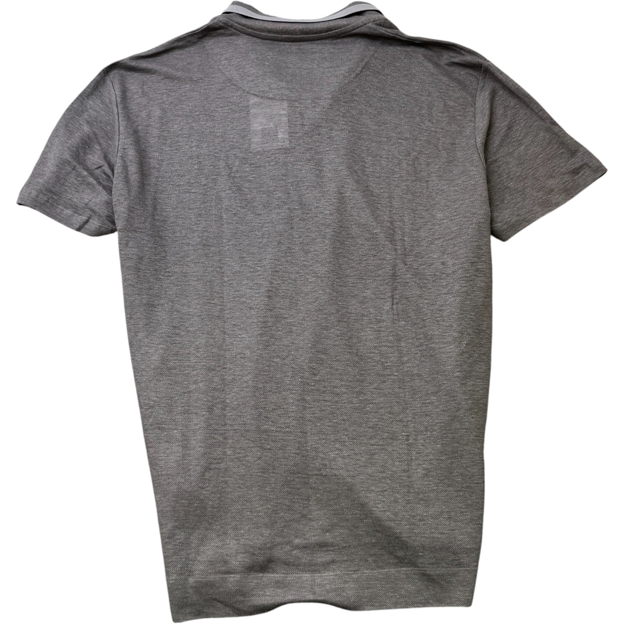 Men's Tag Logo Polo Shirt Grey Size XXL