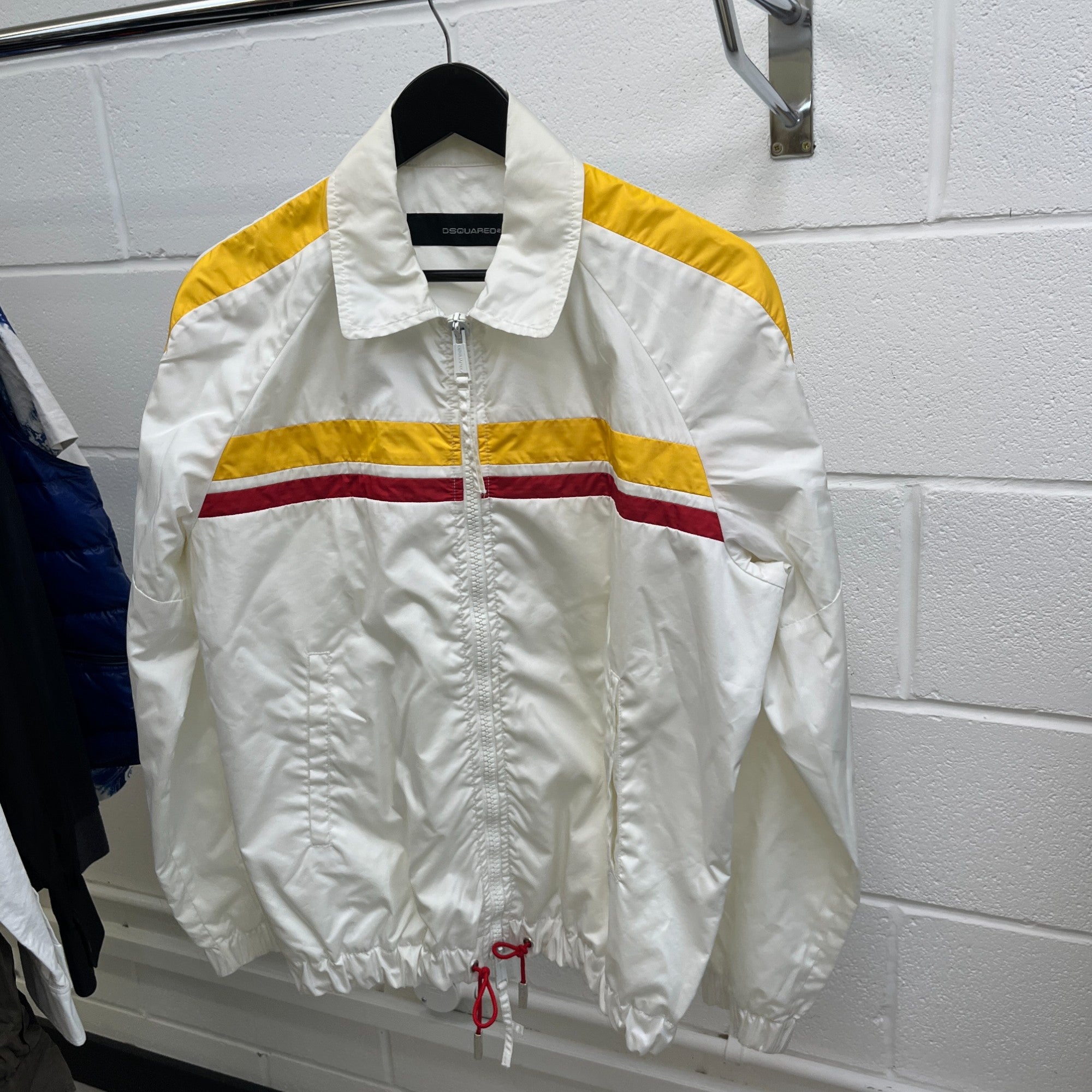 Men's Embroidered Logo Jacket White Size IT 46 / S