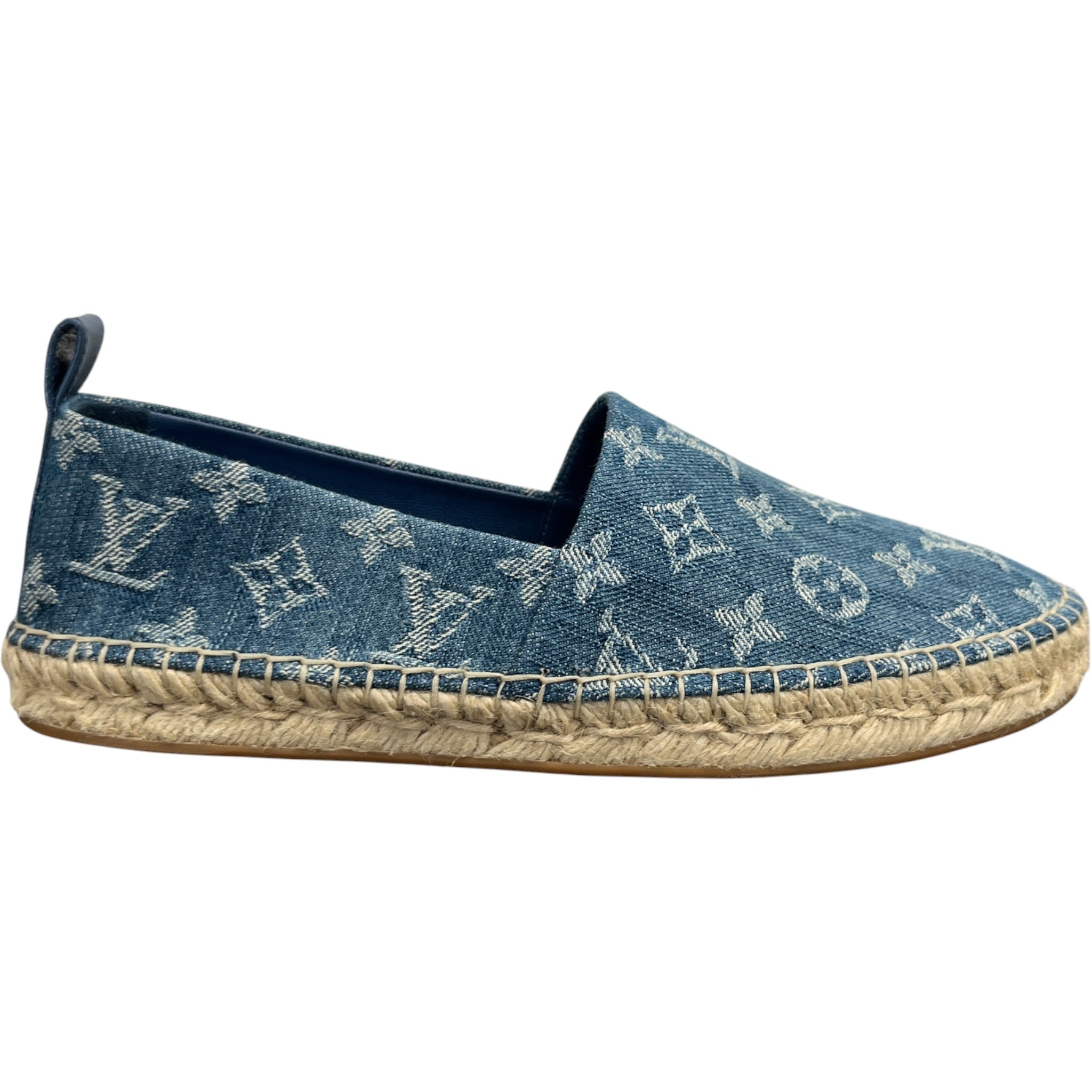 Women's Monogram Denim Espadrilles Blue Size EU 37.5 / UK 4.5