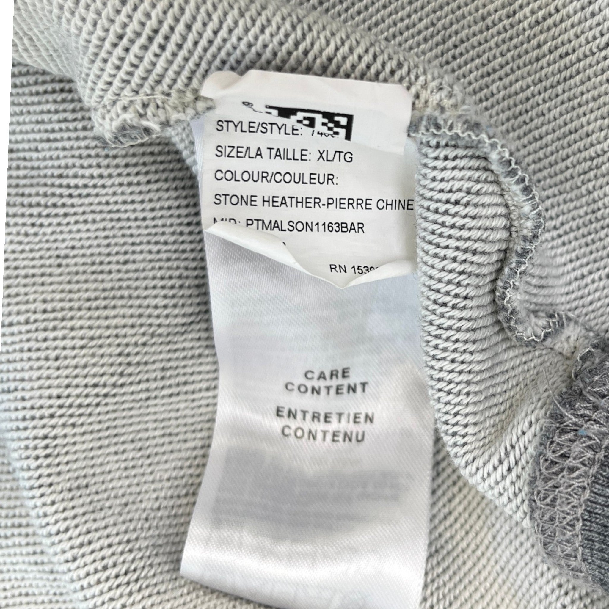 Men's Huron Hoodie Grey Size XL