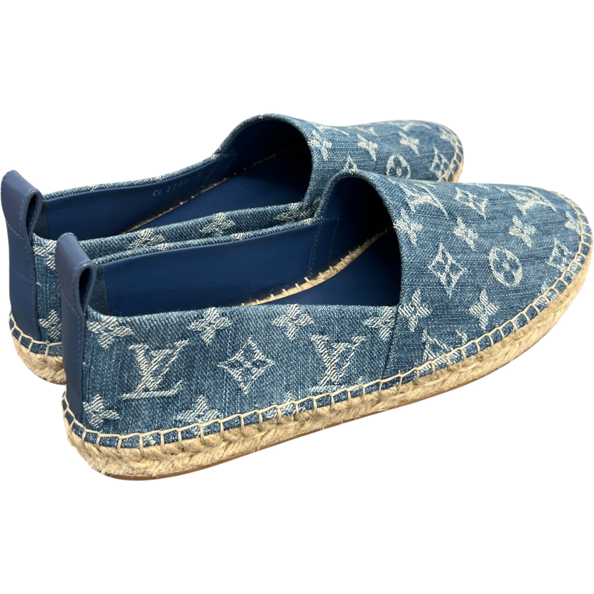 Women's Monogram Denim Espadrilles Blue Size EU 37.5 / UK 4.5