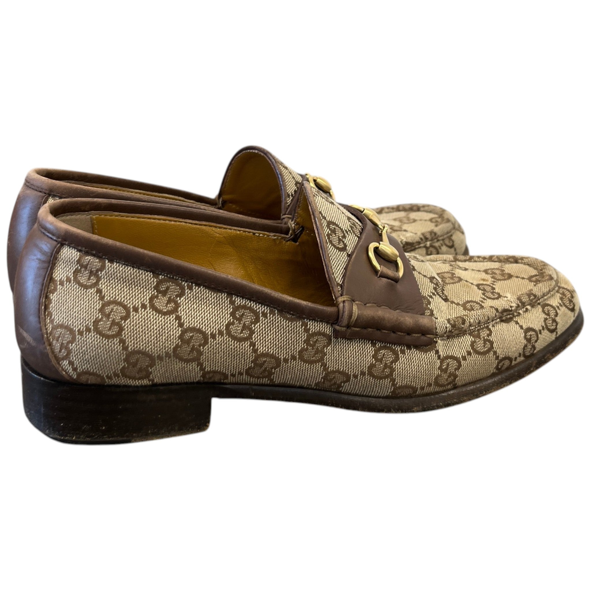 Men's Gg Supreme Jordaan Loafers Beige Size EU 40 / UK 6