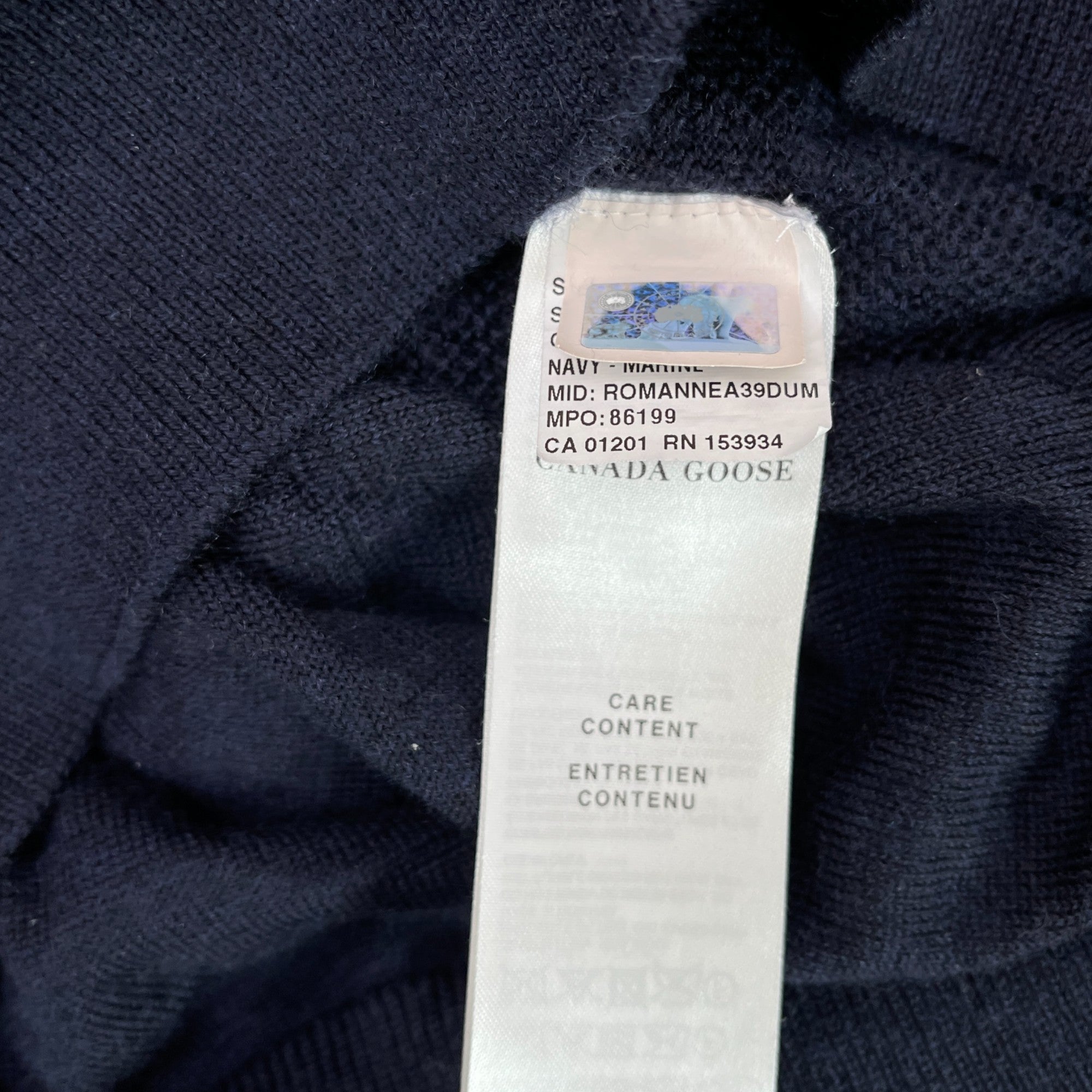 Men's Dartmouth Crew Neck Jumper Navy Size S