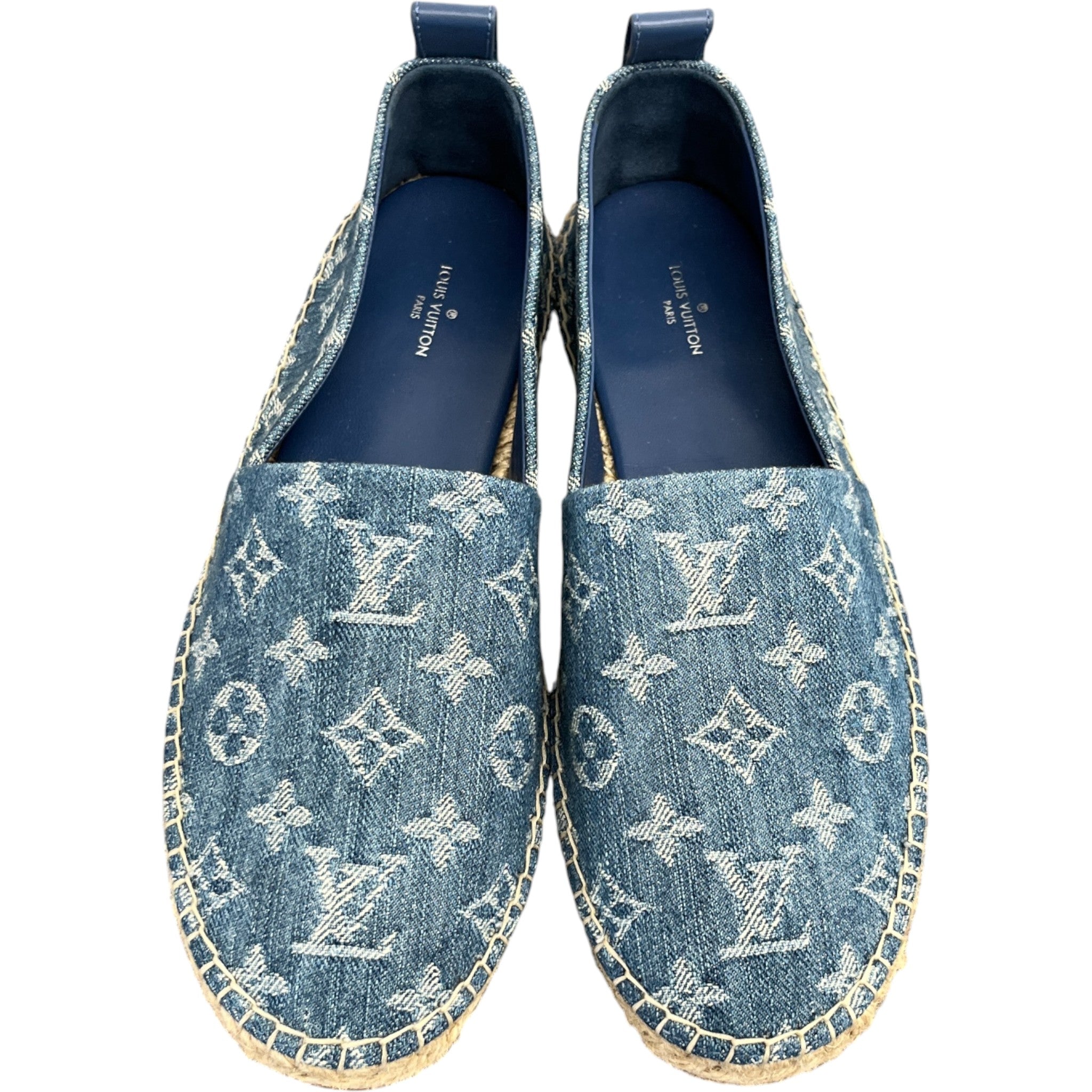 Women's Monogram Denim Espadrilles Blue Size EU 37.5 / UK 4.5