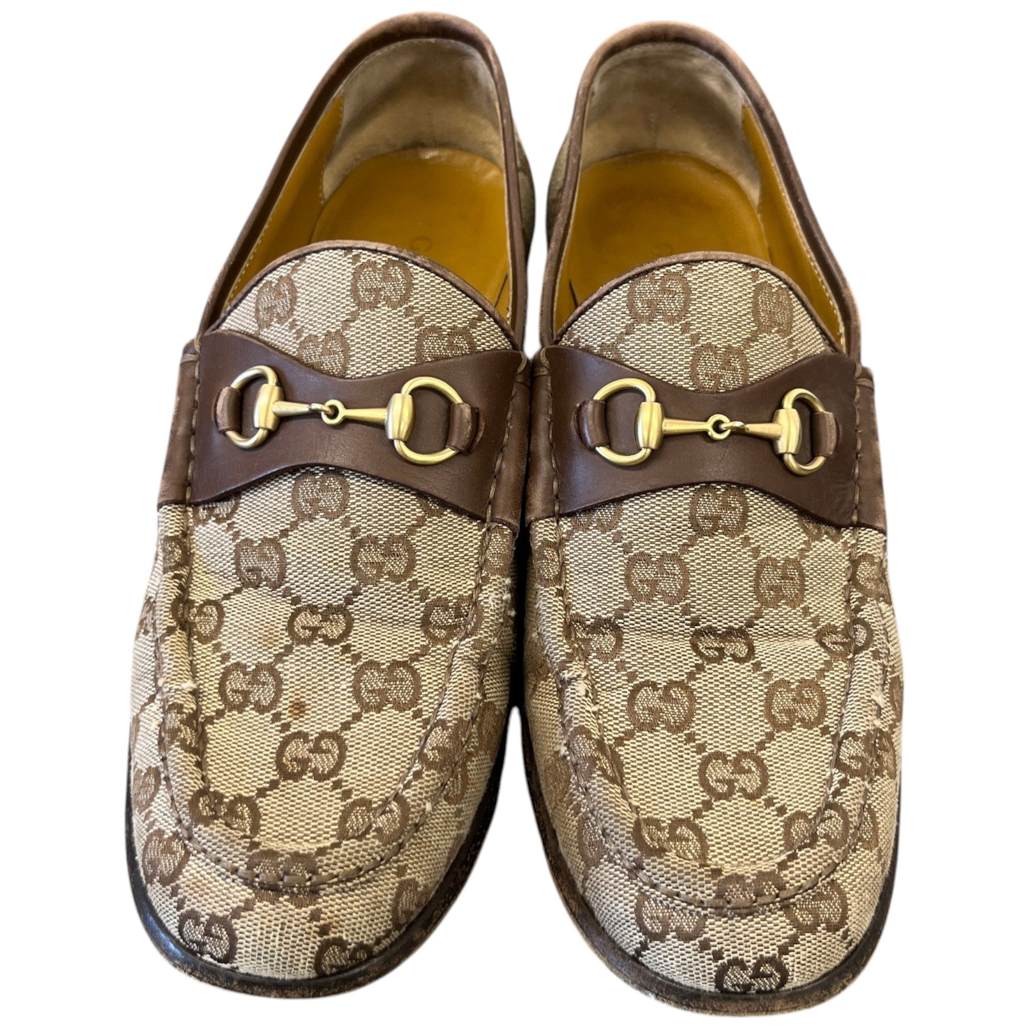 Men's Gg Supreme Jordaan Loafers Beige Size EU 40 / UK 6