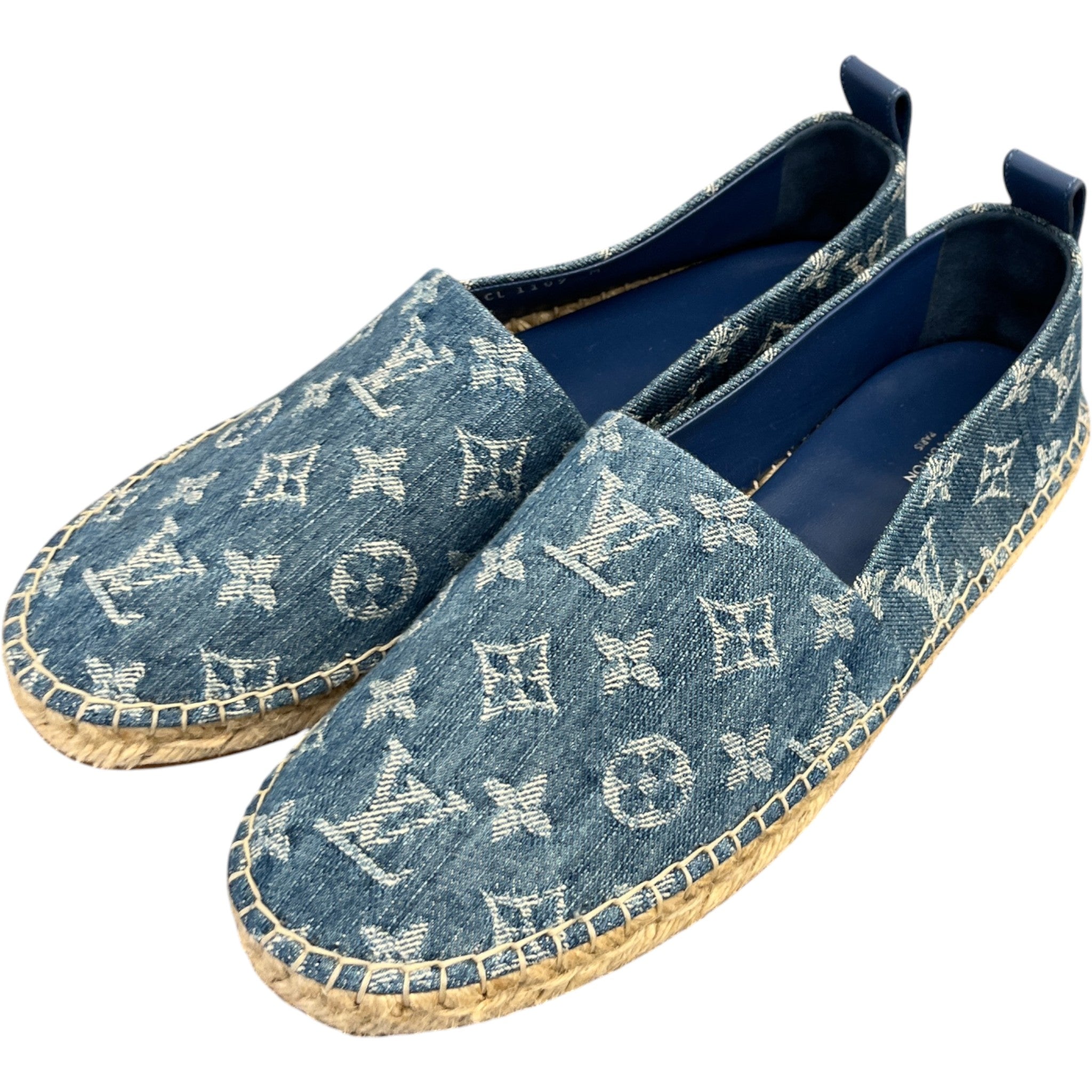 Women's Monogram Denim Espadrilles Blue Size EU 37.5 / UK 4.5