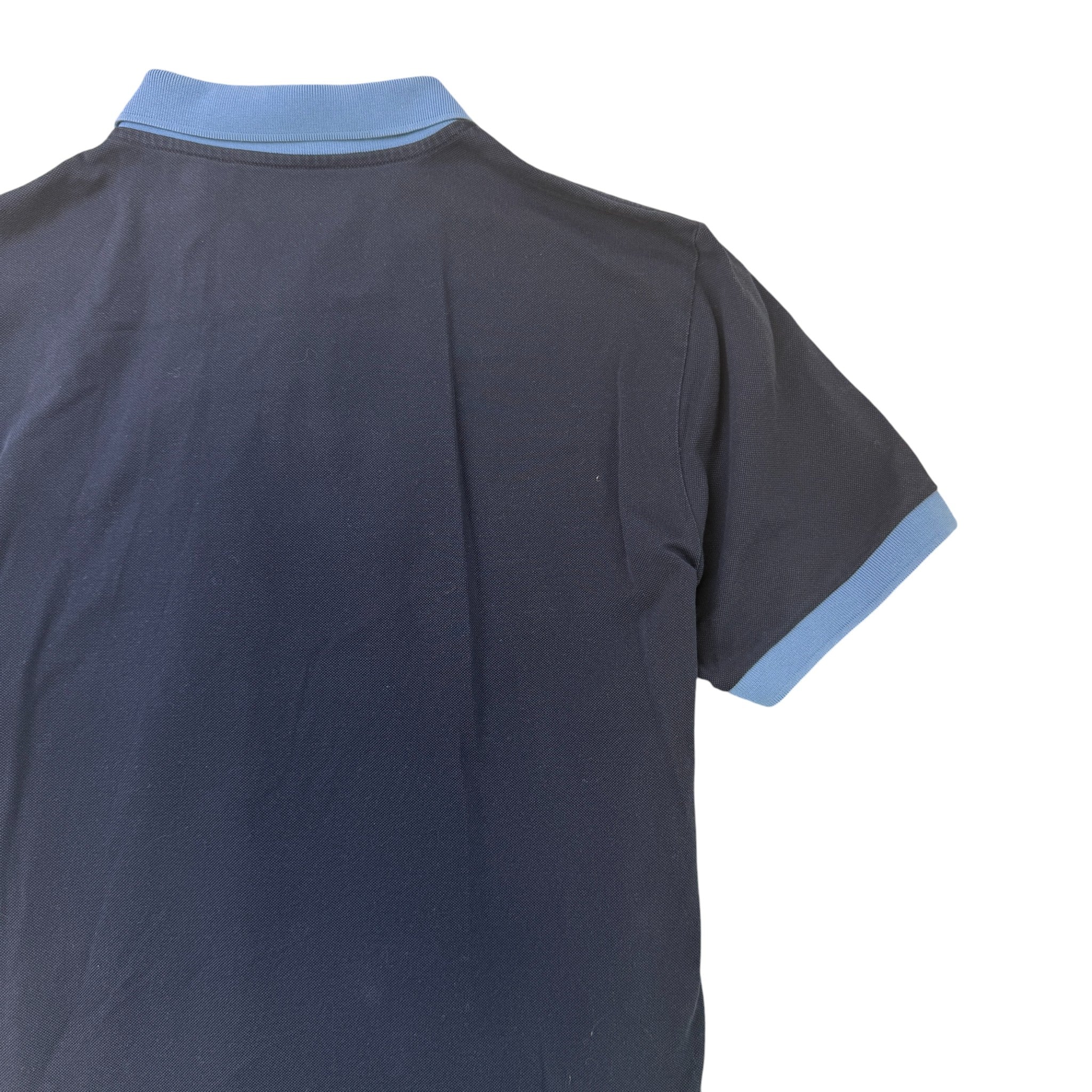 Men's Triangle Patch Polo Shirt Navy Size L