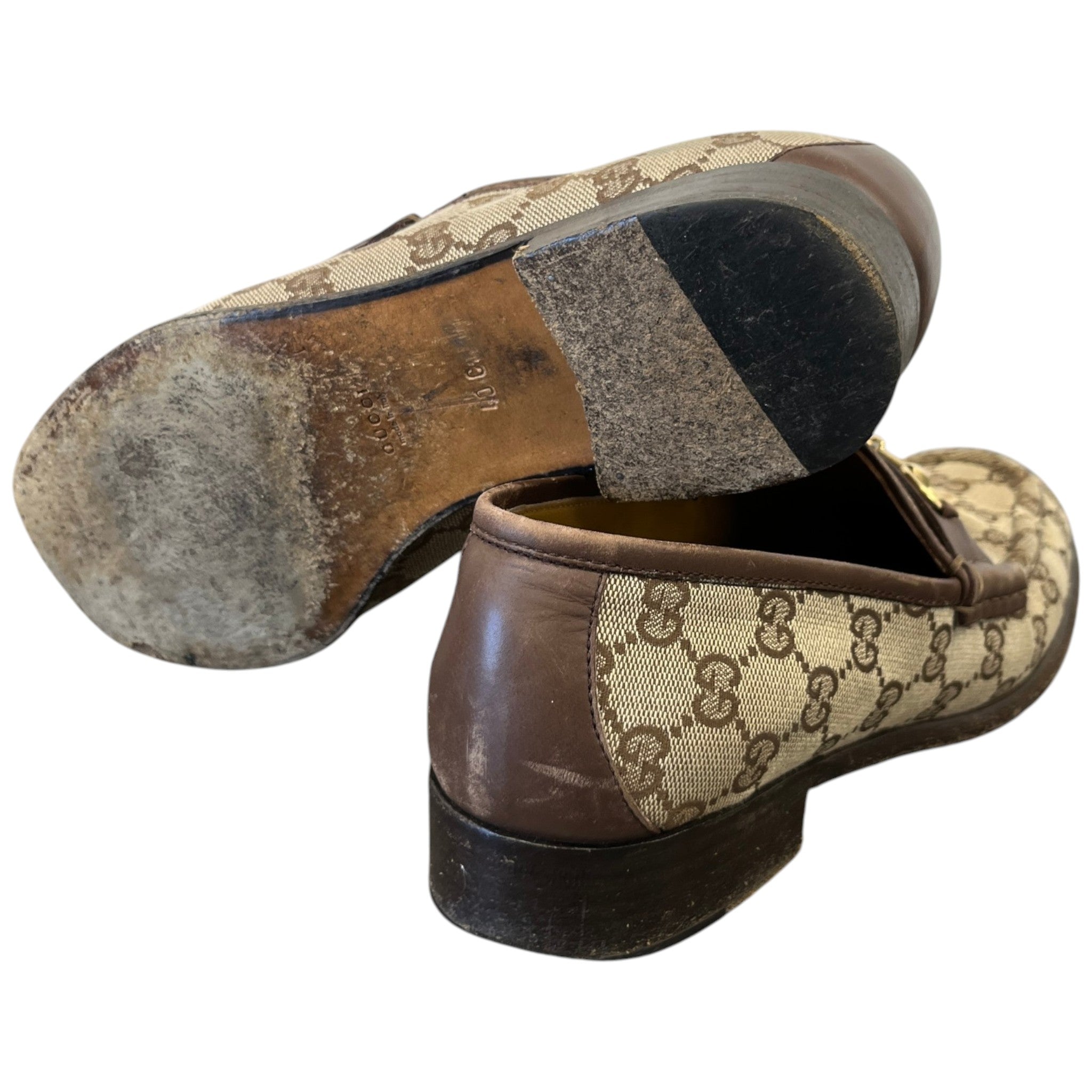 Men's Gg Supreme Jordaan Loafers Beige Size EU 40 / UK 6