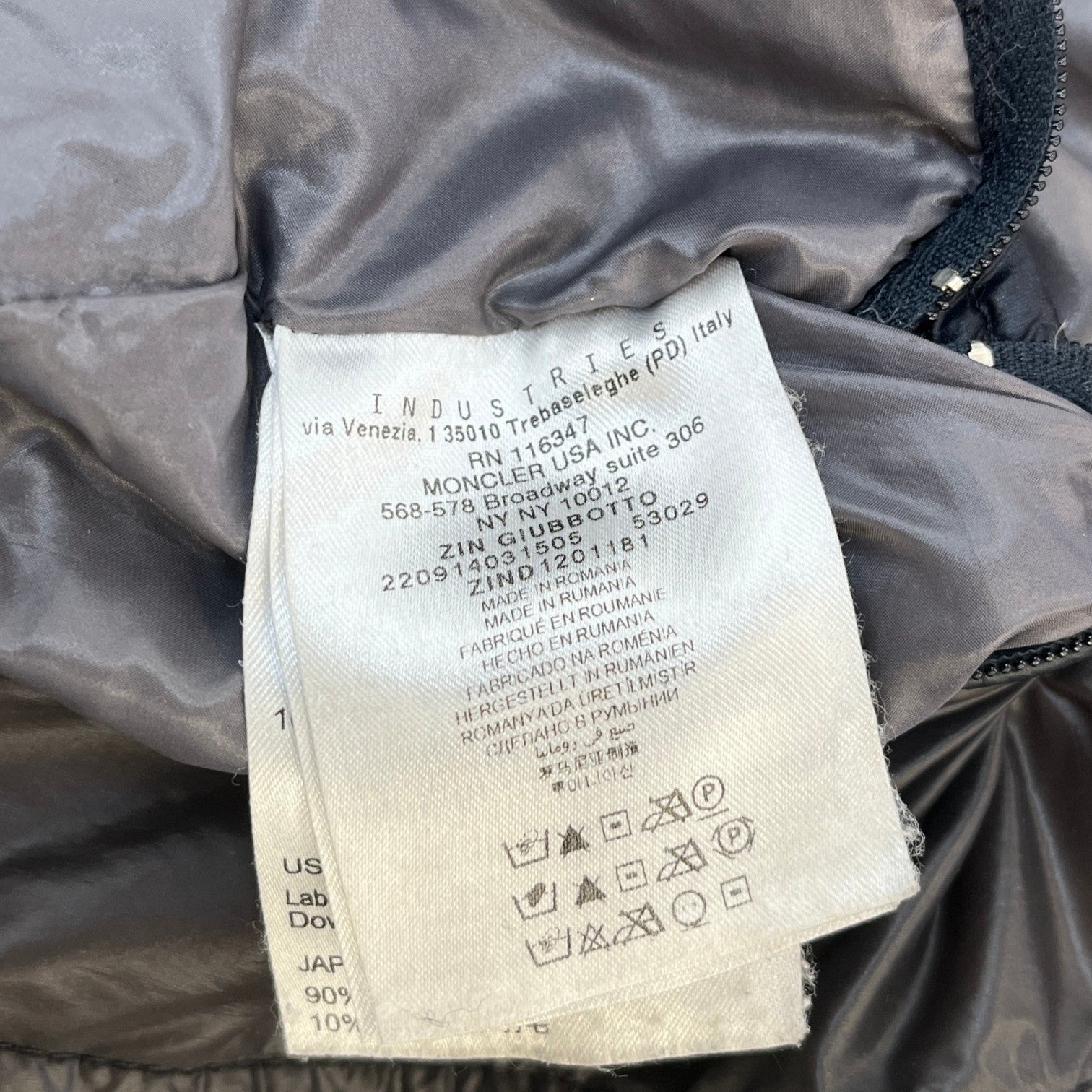 Men's Zin Down Jacket Navy Size 3 / L