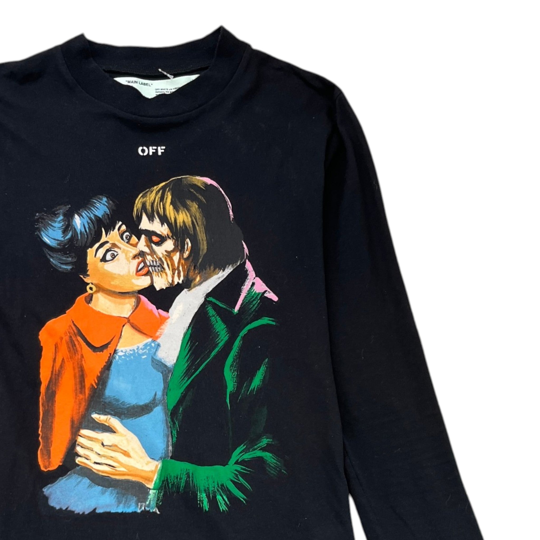 Men's The Kisss Long Sleeve T-Shirt Black Size M