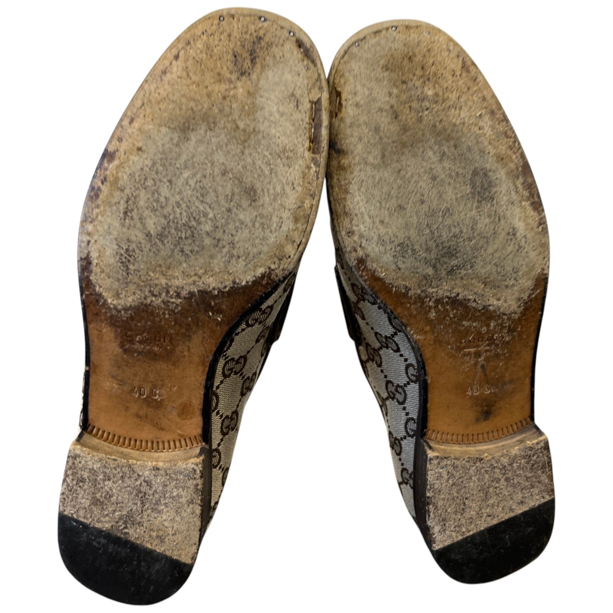 Men's Gg Supreme Jordaan Loafers Beige Size EU 40 / UK 6