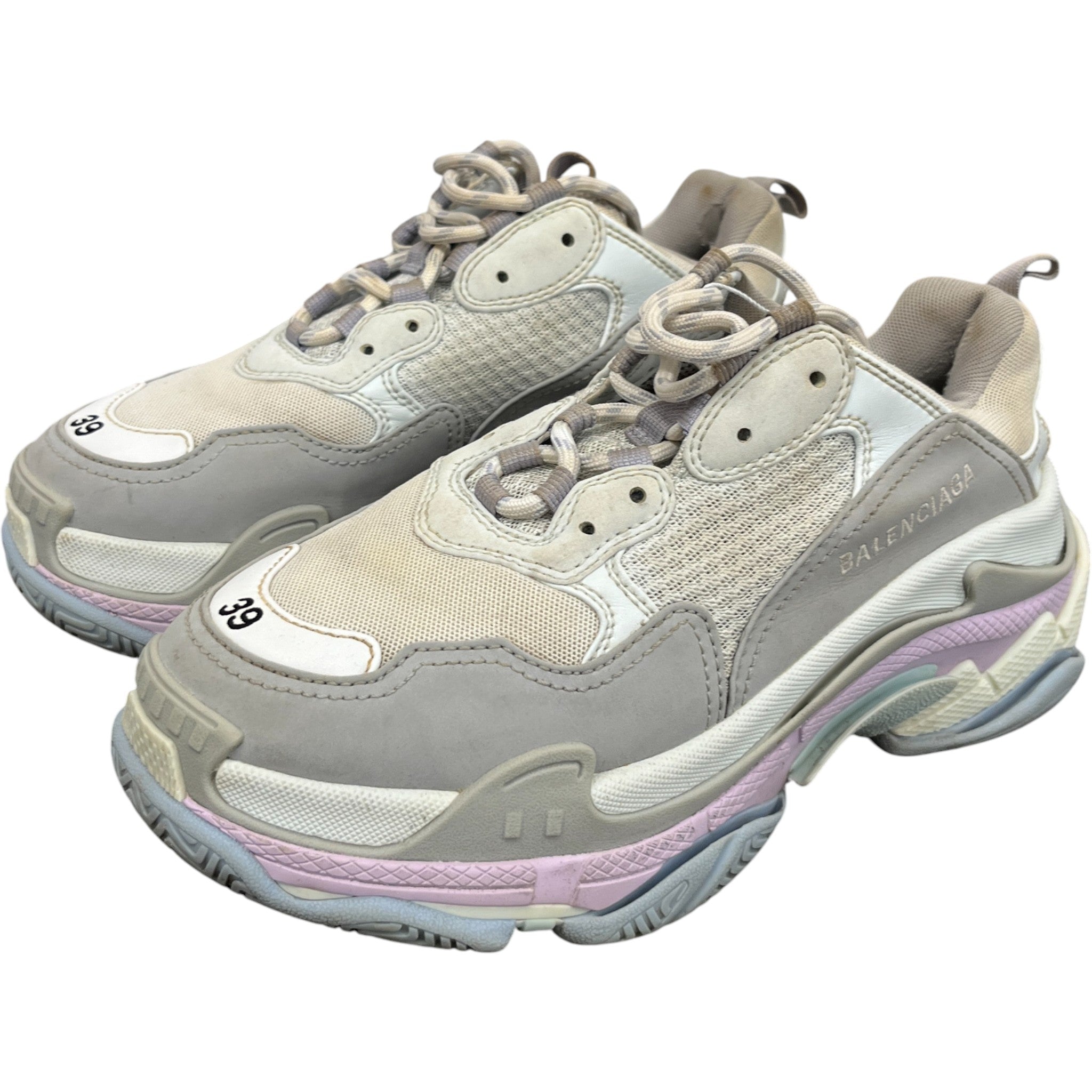 Women's Triple S Low Trainers Grey Size EU 39 / UK 6