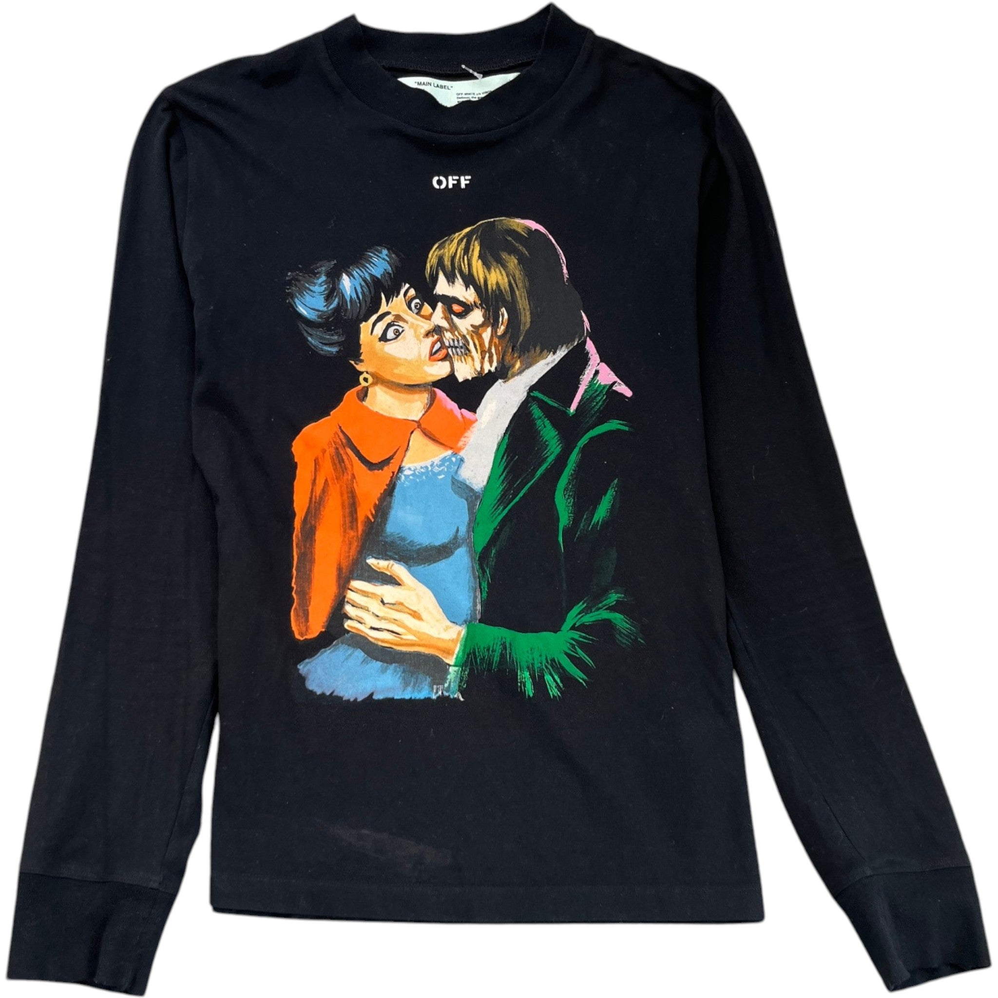 Men's The Kisss Long Sleeve T-Shirt Black Size M