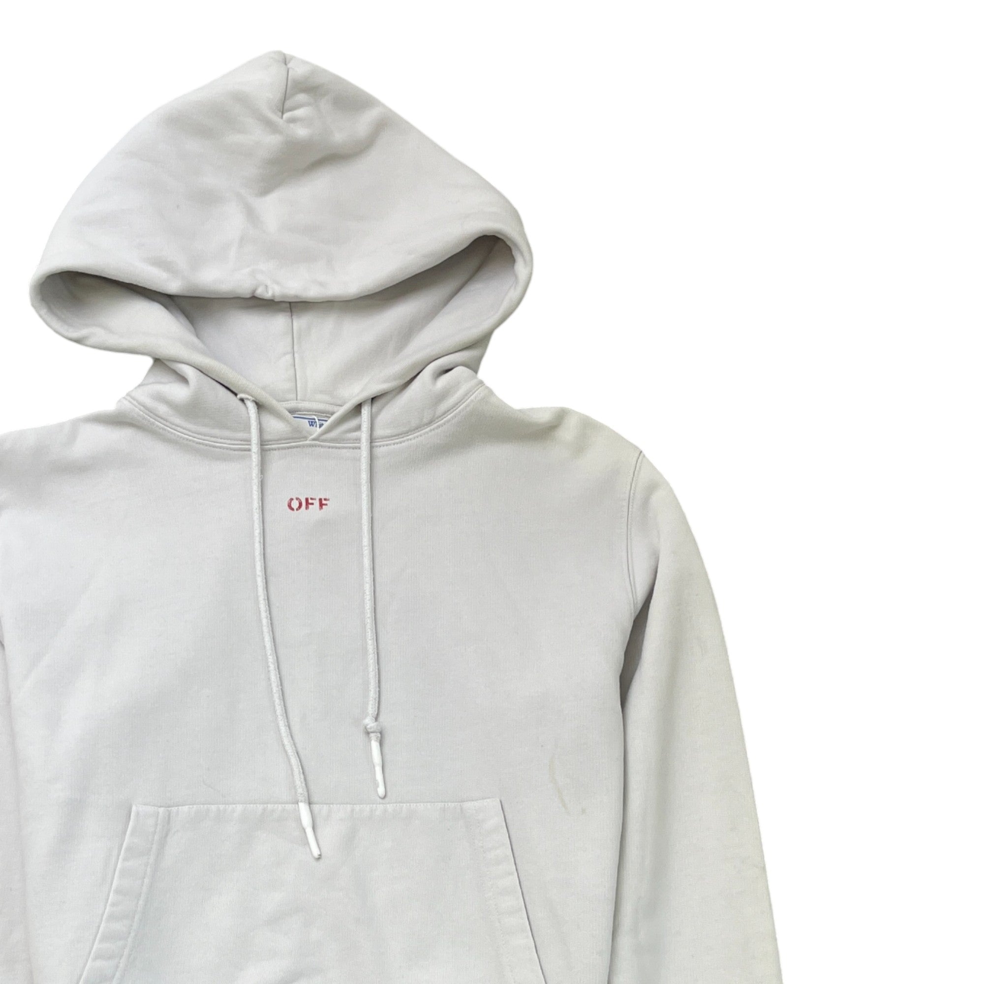 Men's Arrow Logo Hoodie White Size M