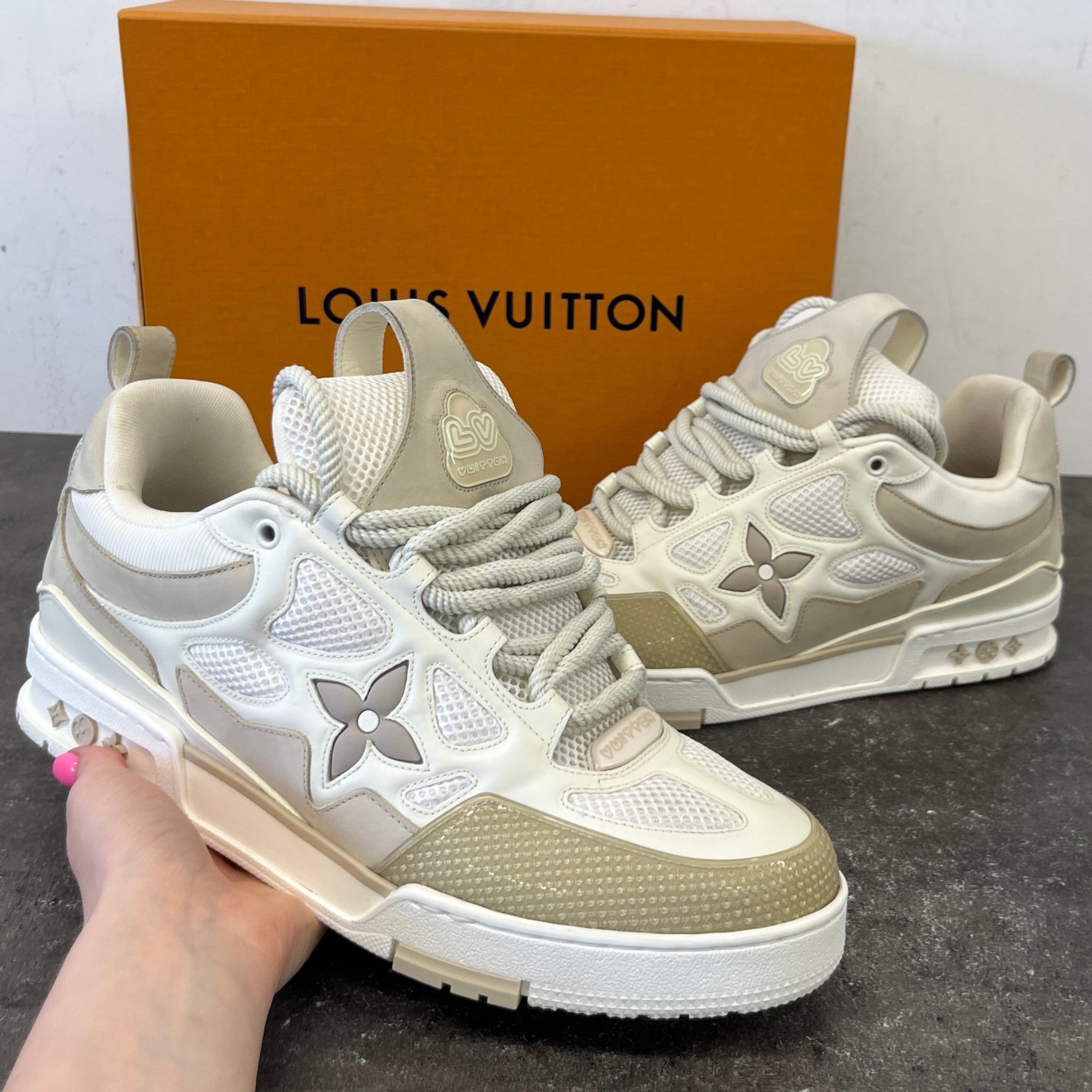 Men's Skate Low Trainers Beige Size EU 44 / UK 10