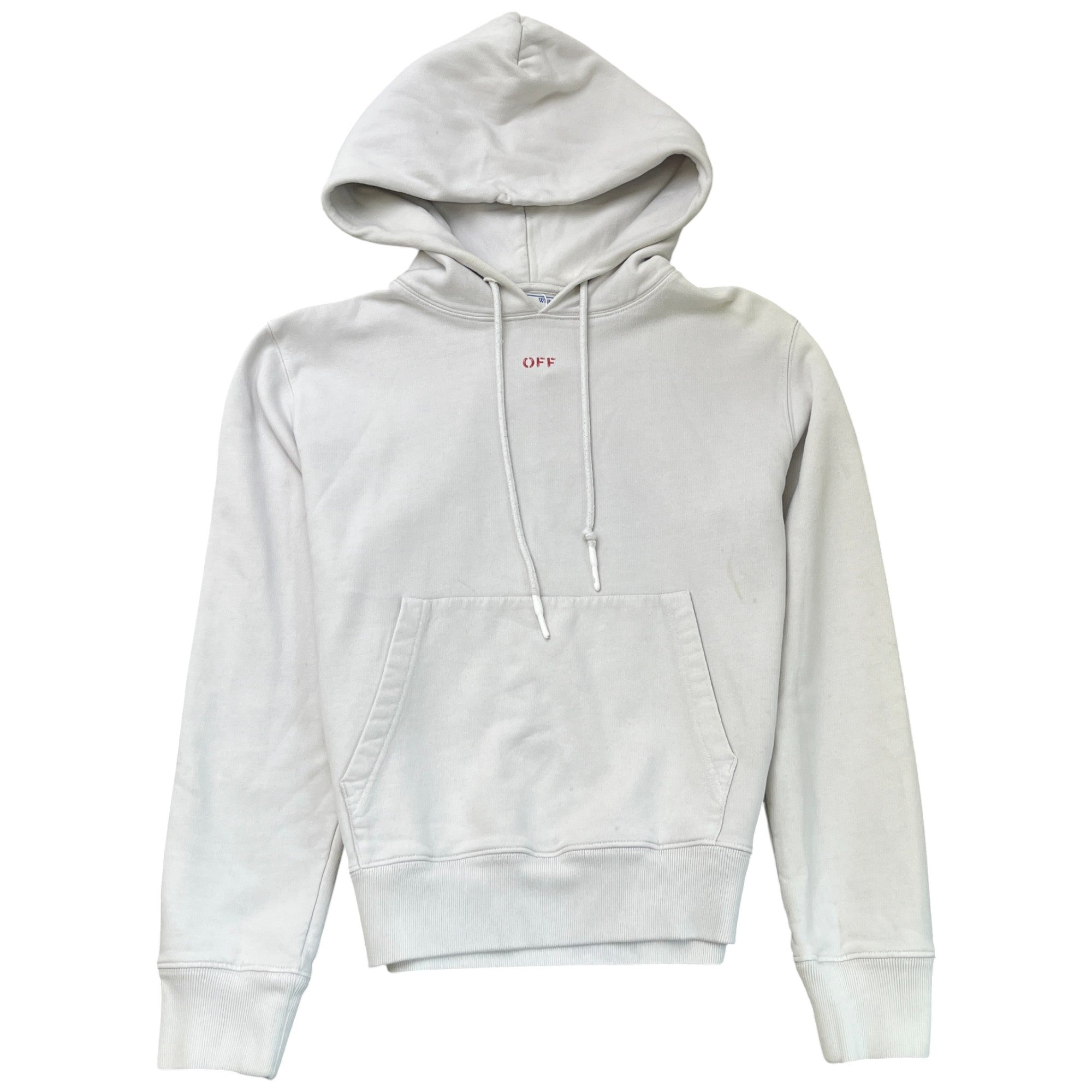 Men's Arrow Logo Hoodie White Size M