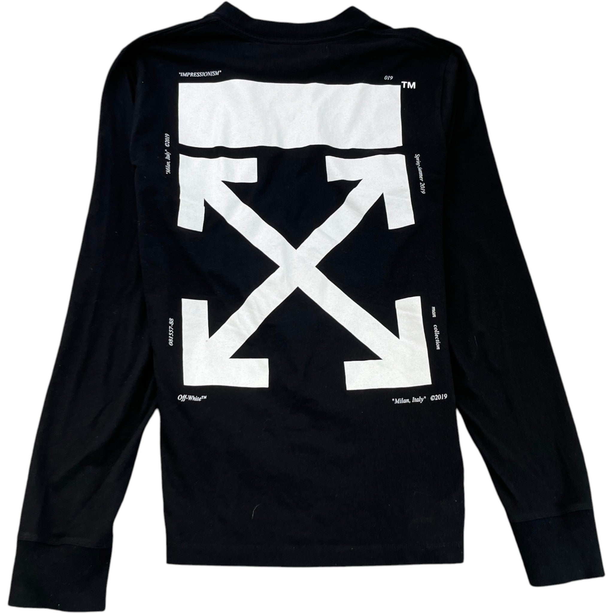 Men's The Kisss Long Sleeve T-Shirt Black Size M