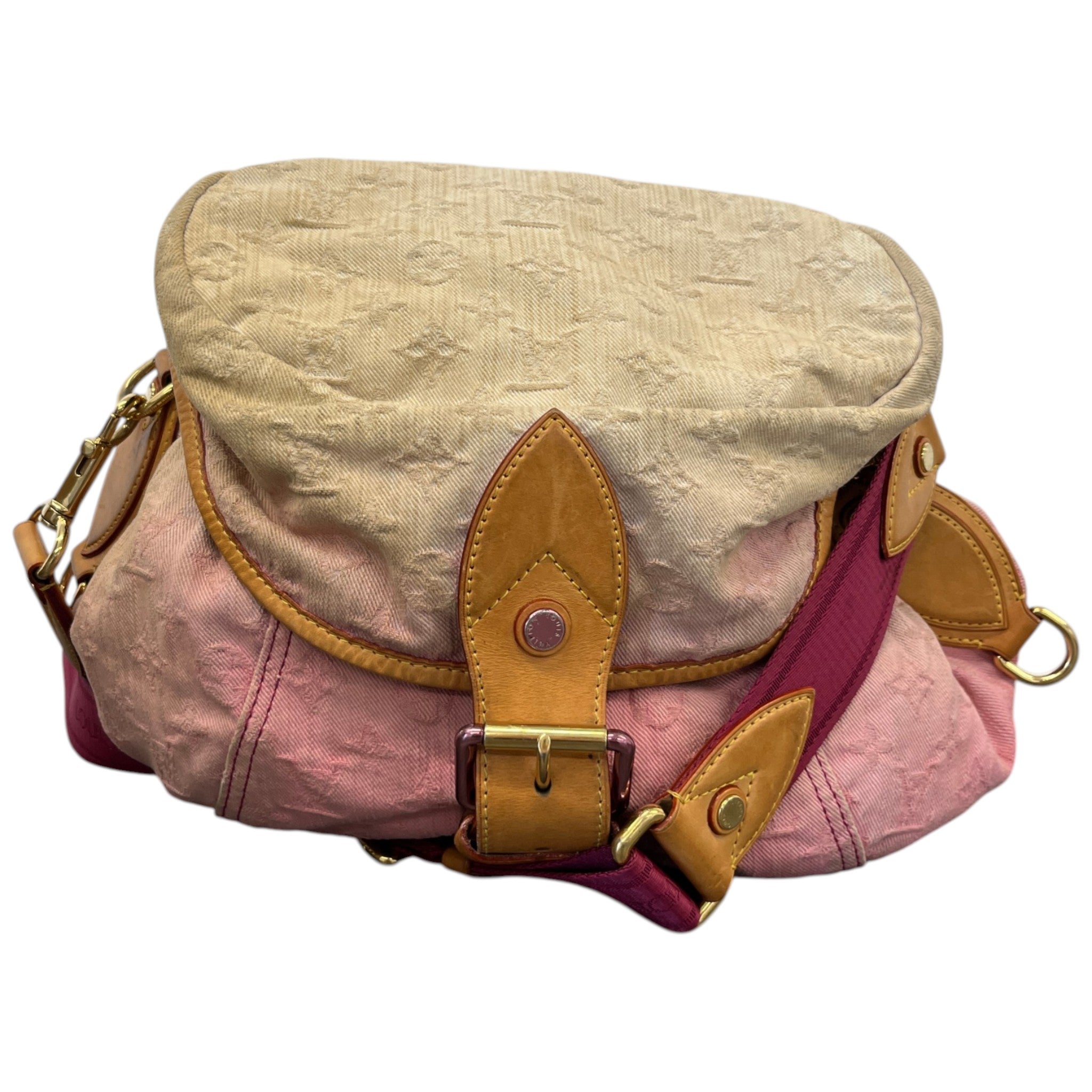 Women's Sunshine Denim Monogram Bag Pink