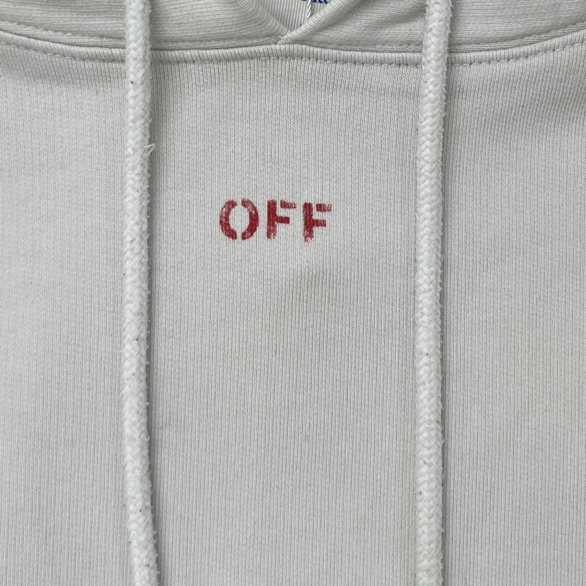 Men's Arrow Logo Hoodie White Size M
