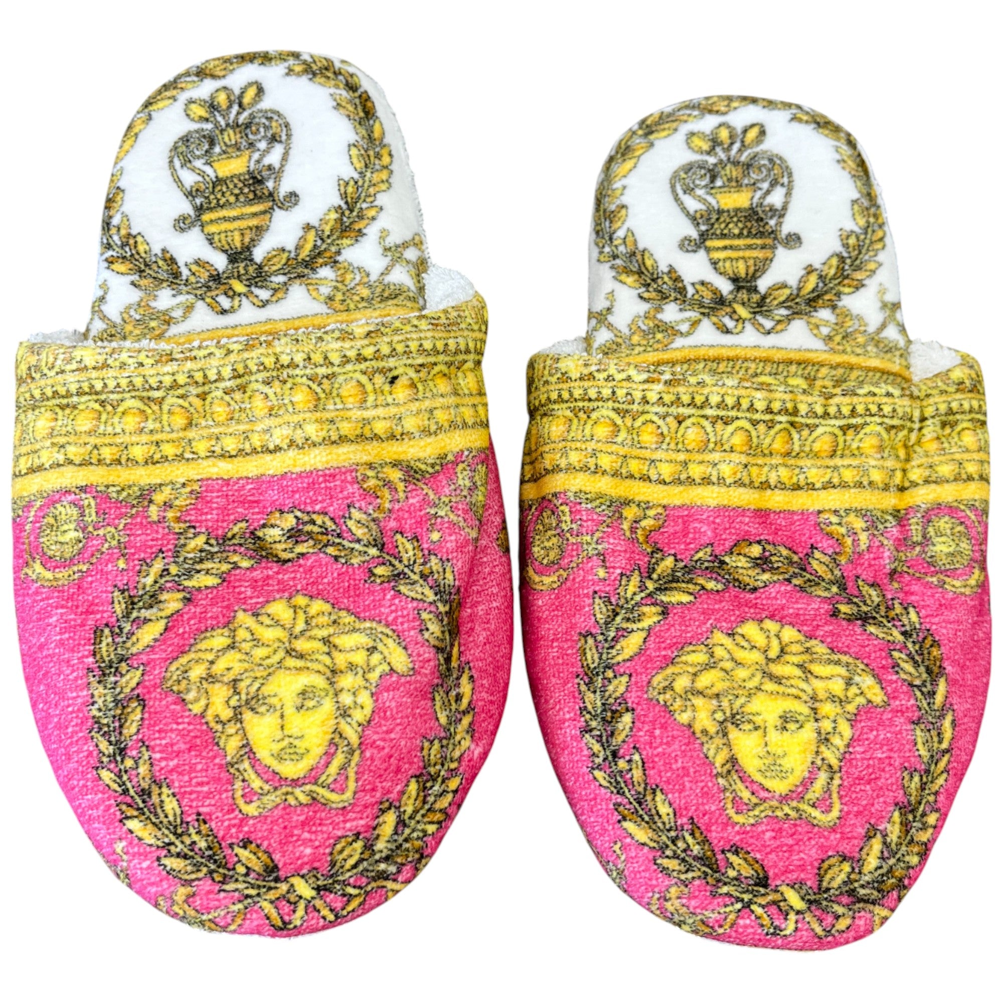 Women's Medusa Renaissance Print Slippers Pink Size EU 40 / UK 7