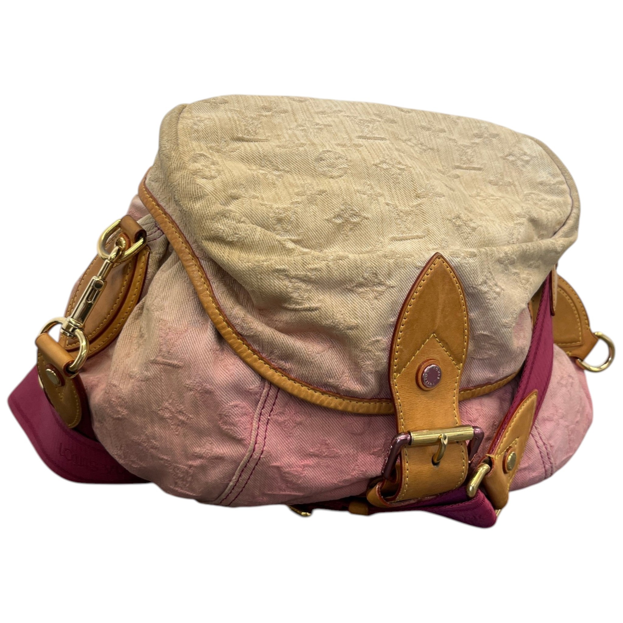 Women's Sunshine Denim Monogram Bag Pink