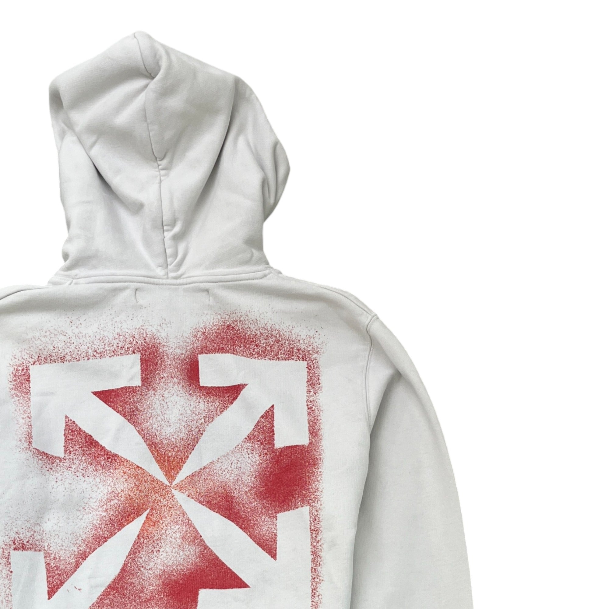 Men's Arrow Logo Hoodie White Size M