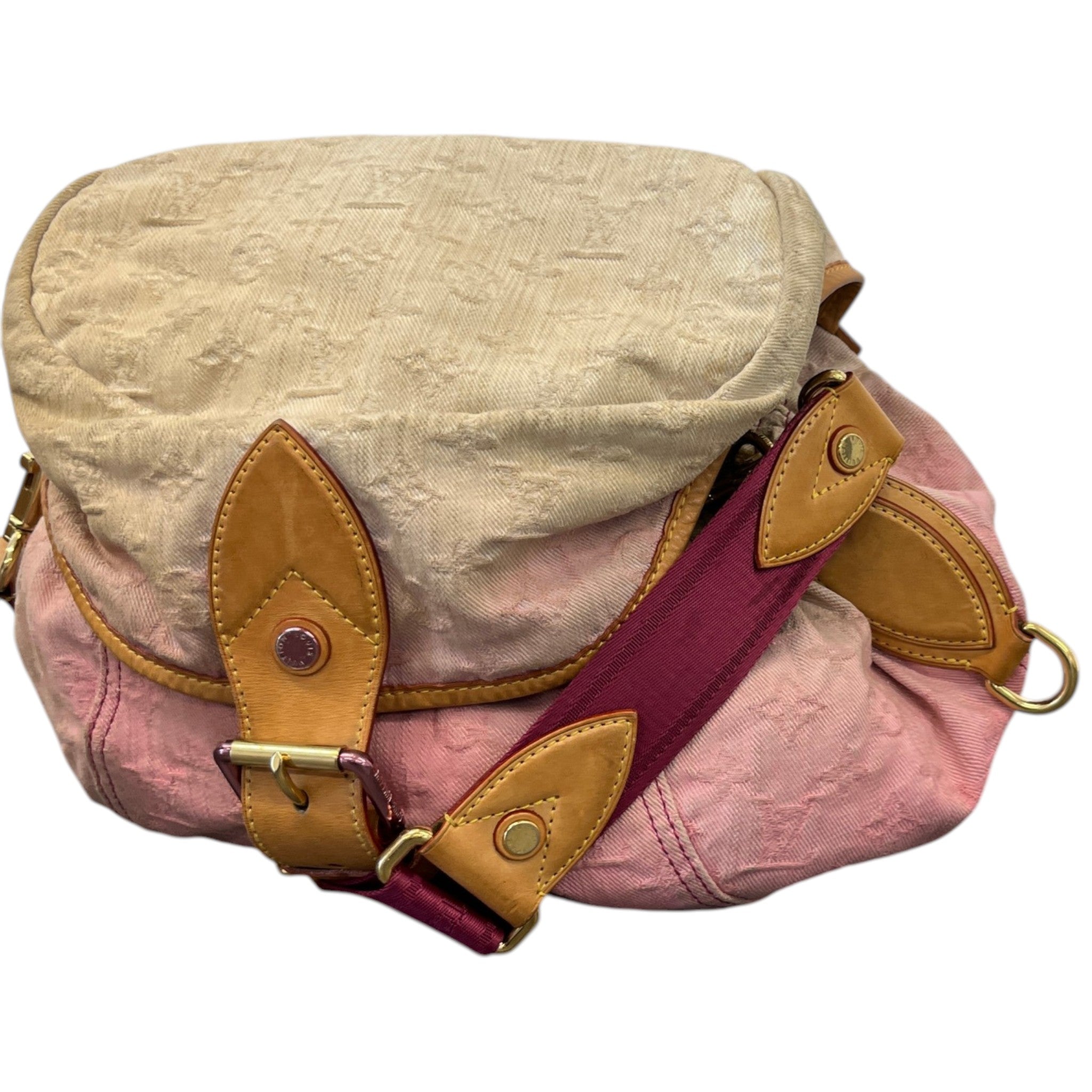 Women's Sunshine Denim Monogram Bag Pink