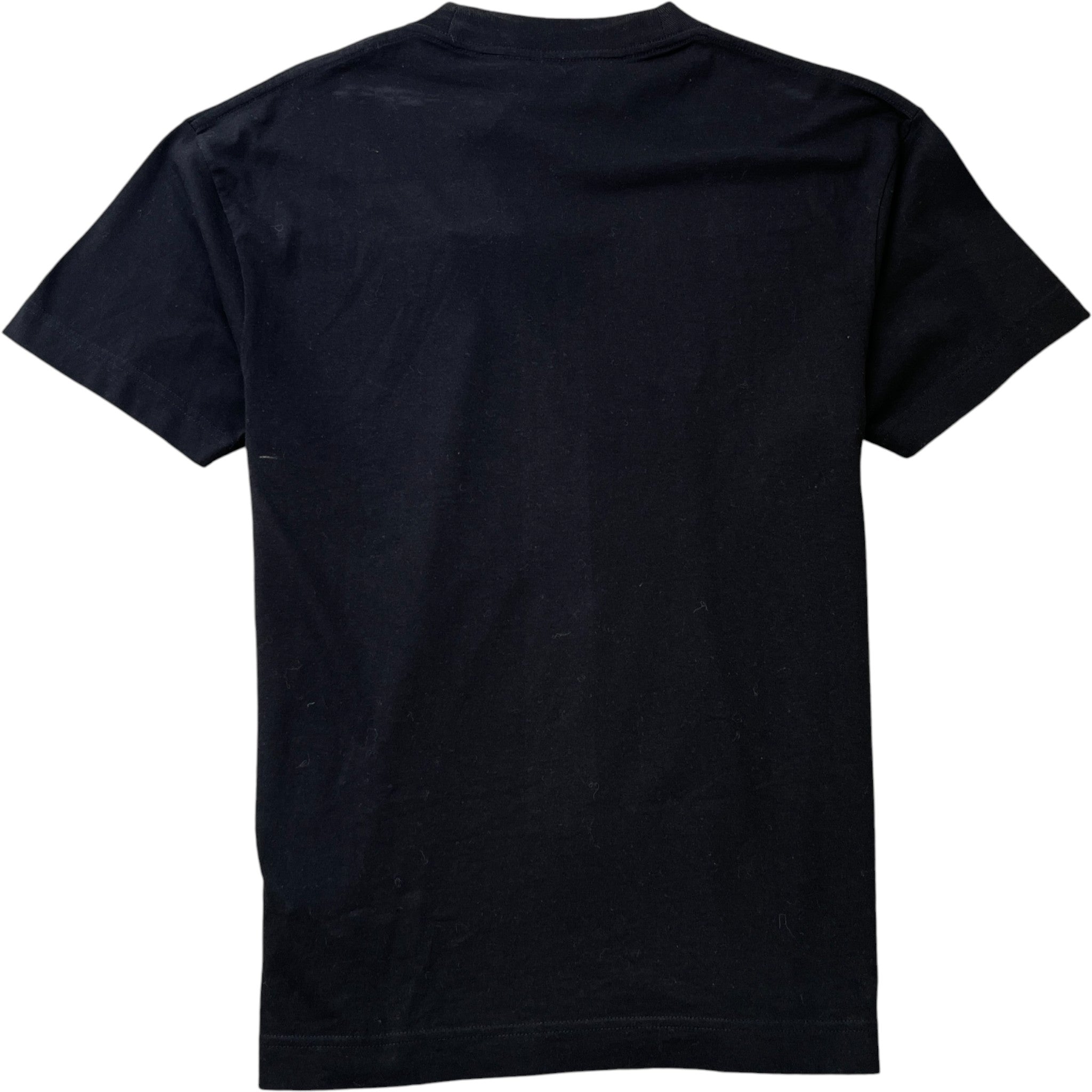 Men's Rhinestone Sprayed Logo T-Shirt Black Size M