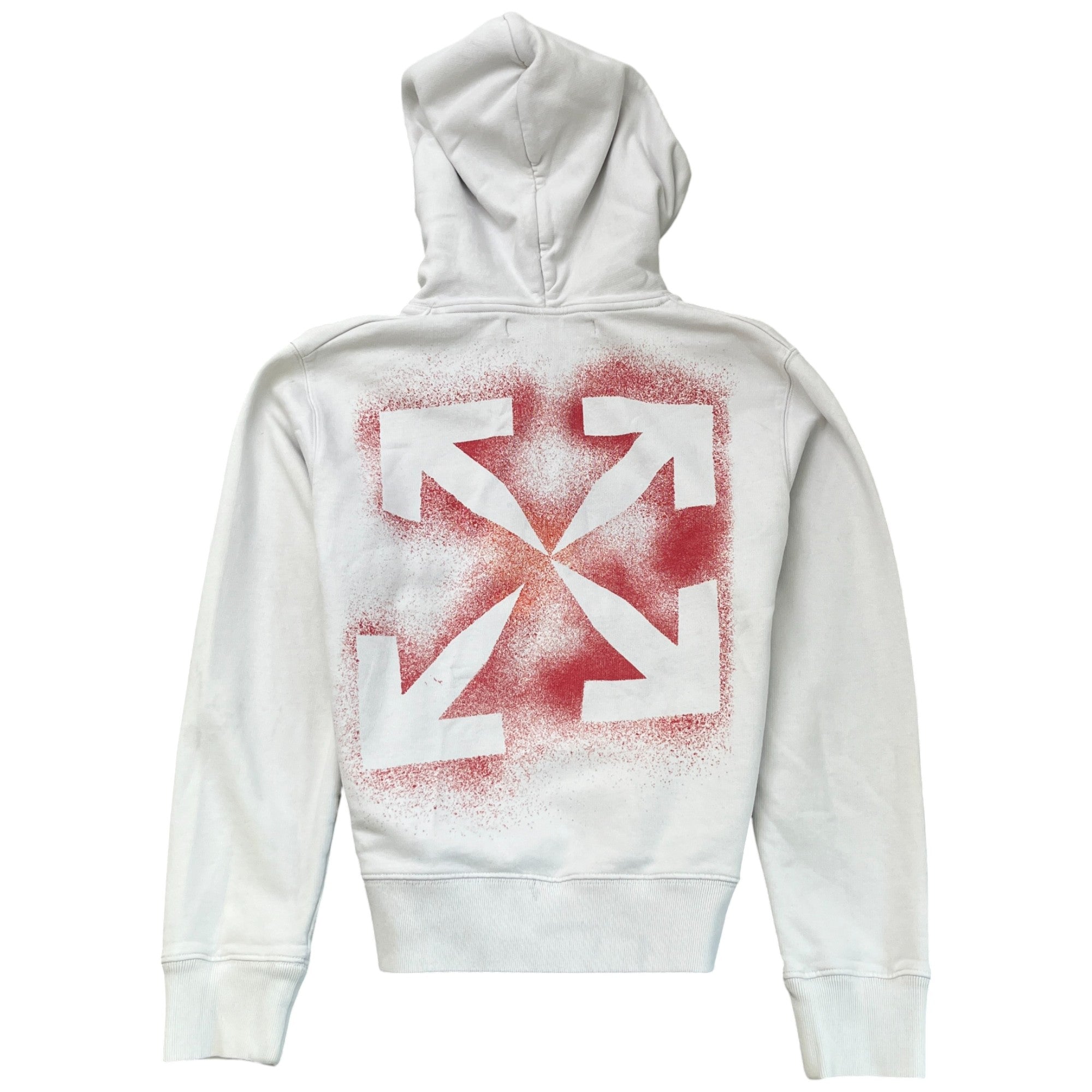 Men's Arrow Logo Hoodie White Size M