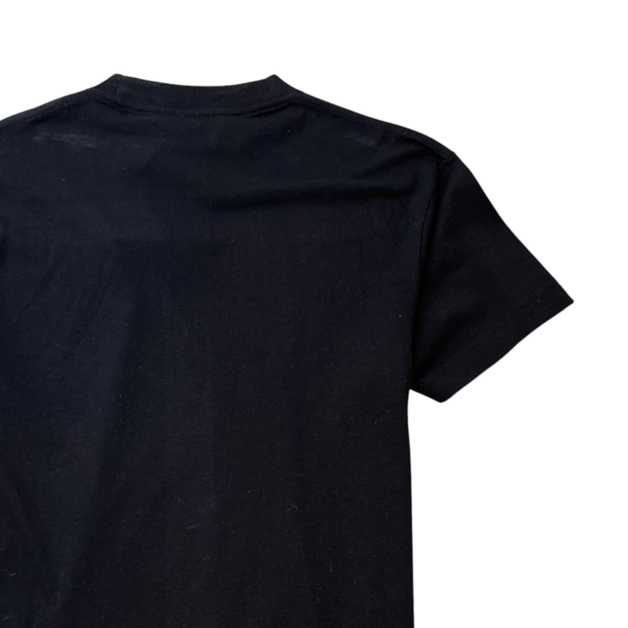 Men's Rhinestone Sprayed Logo T-Shirt Black Size M