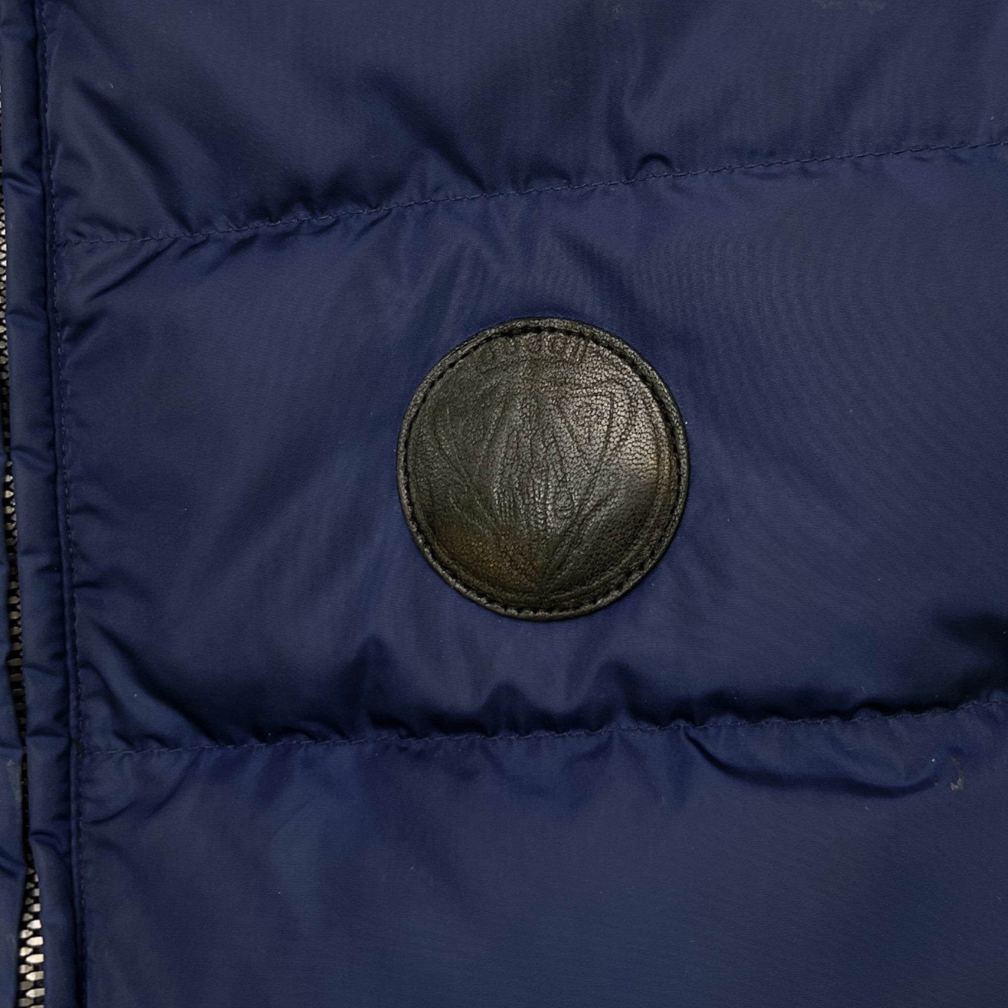 Women's Plaque Logo Down Jacket Blue Size IT 42 / UK 10