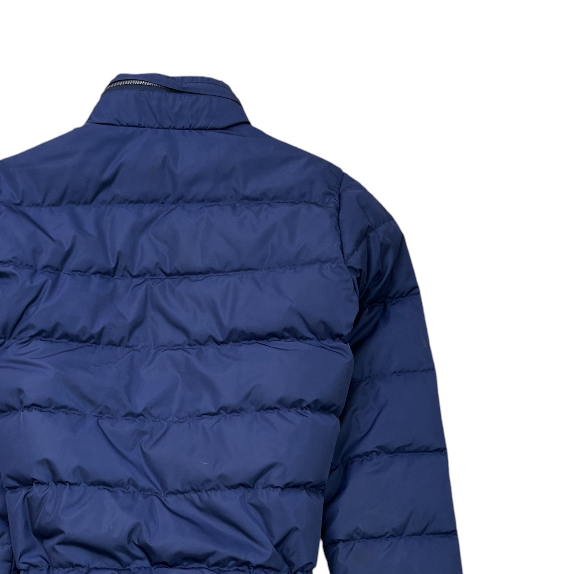 Women's Plaque Logo Down Jacket Blue Size IT 42 / UK 10