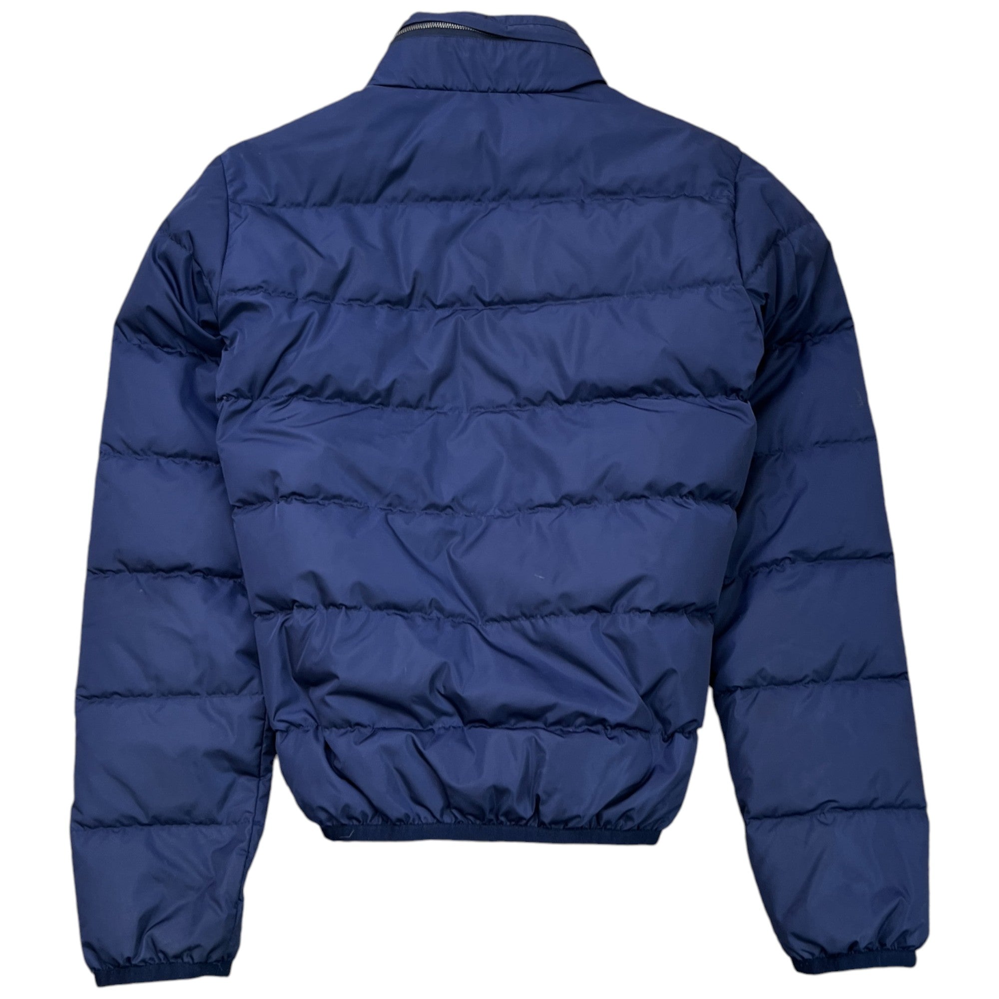 Women's Plaque Logo Down Jacket Blue Size IT 42 / UK 10