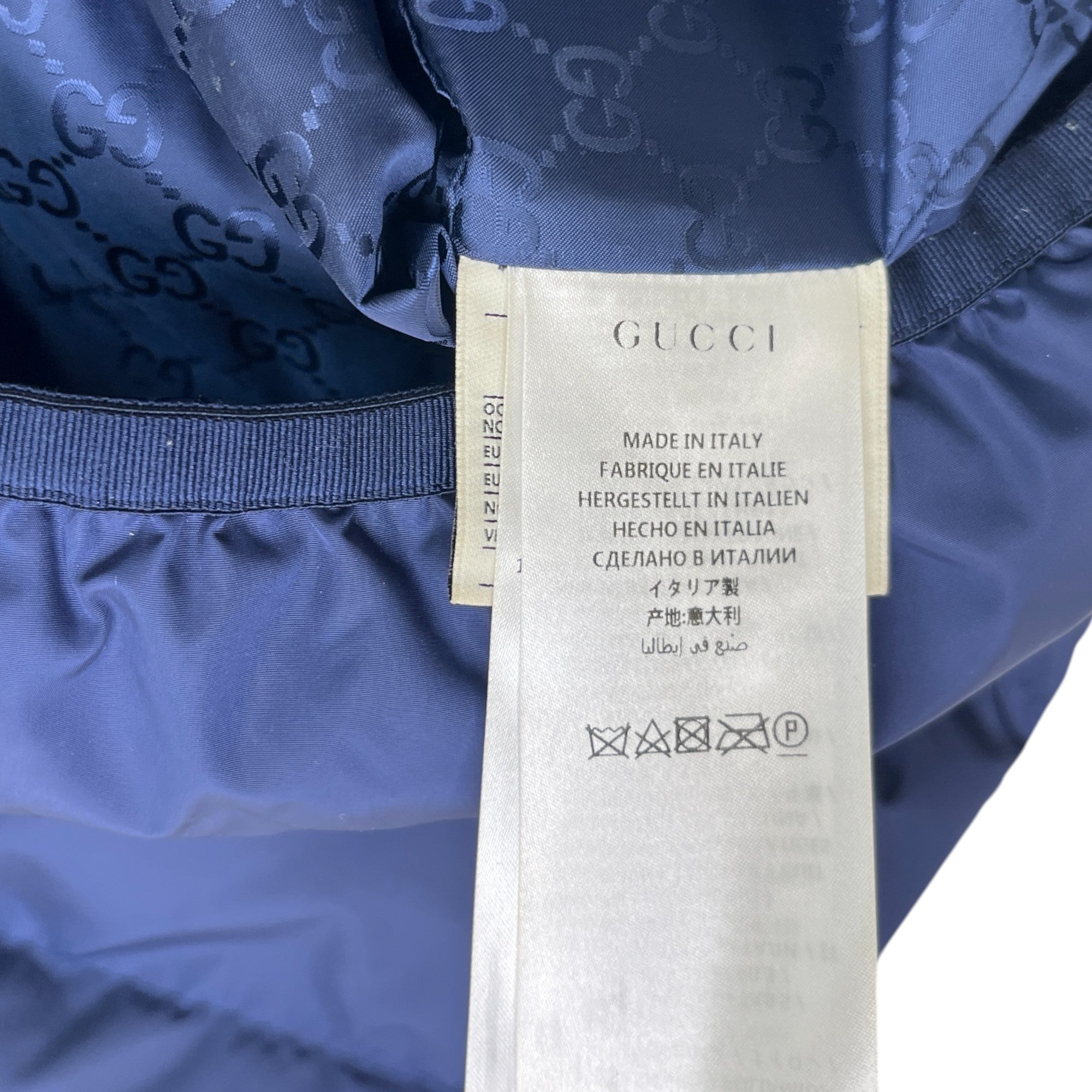 Women's Plaque Logo Down Jacket Blue Size IT 42 / UK 10