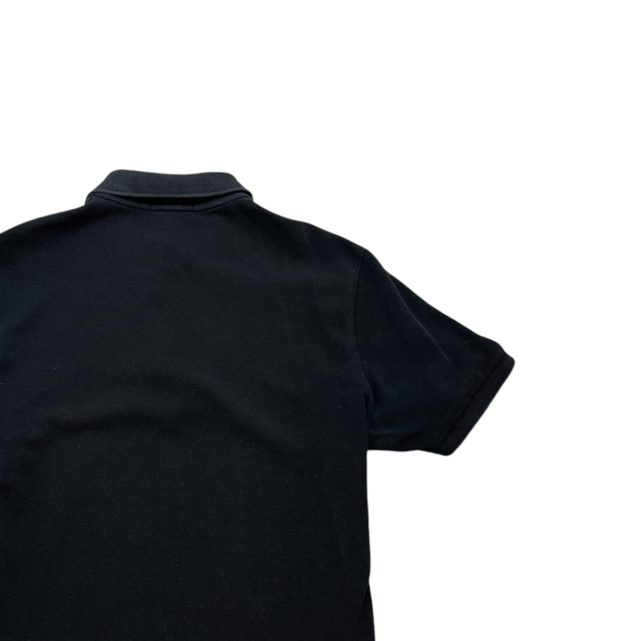 Men's Embroidered Logo Polo Shirt Black Size M