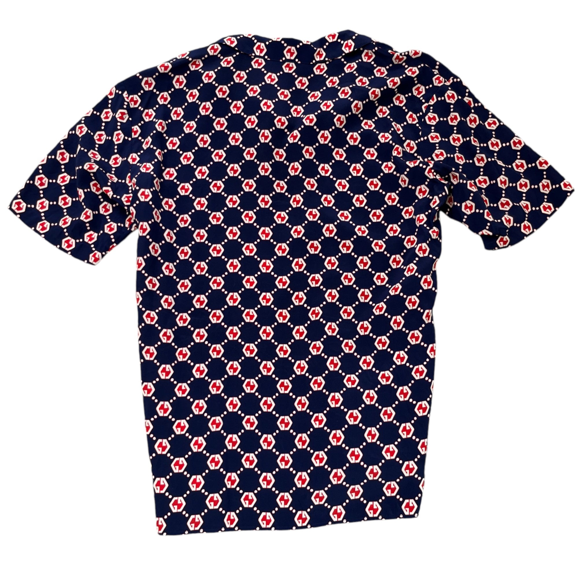 Men's Gg Silk Shirt & Short It 48 / Uk M Twin Set Suit Navy Size M