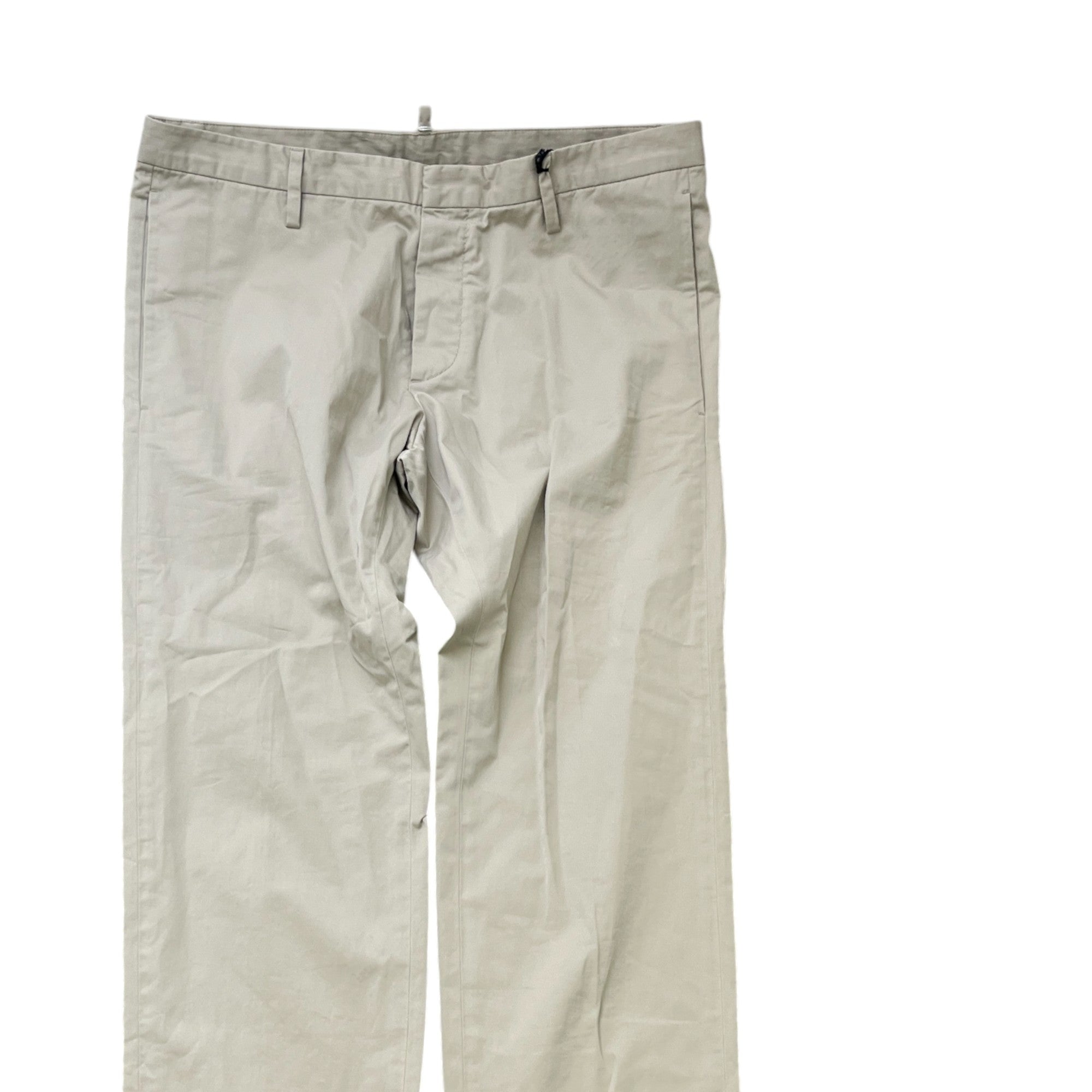 Men's Plaque Logo Trousers Beige Size IT 48 / UK 32